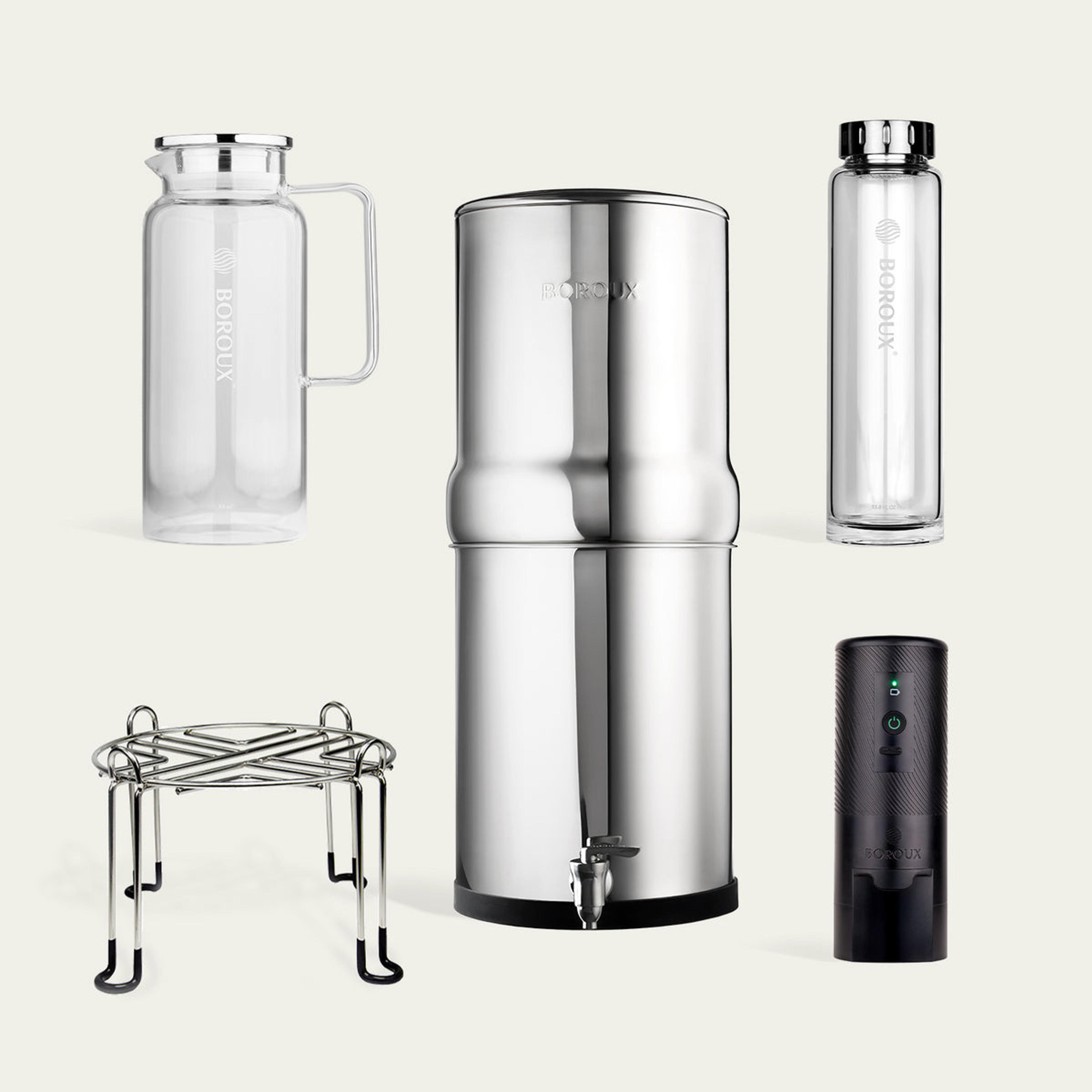Product image for BOROUX Legacy Gravity Water Filter System in Polished Stainless Steel
