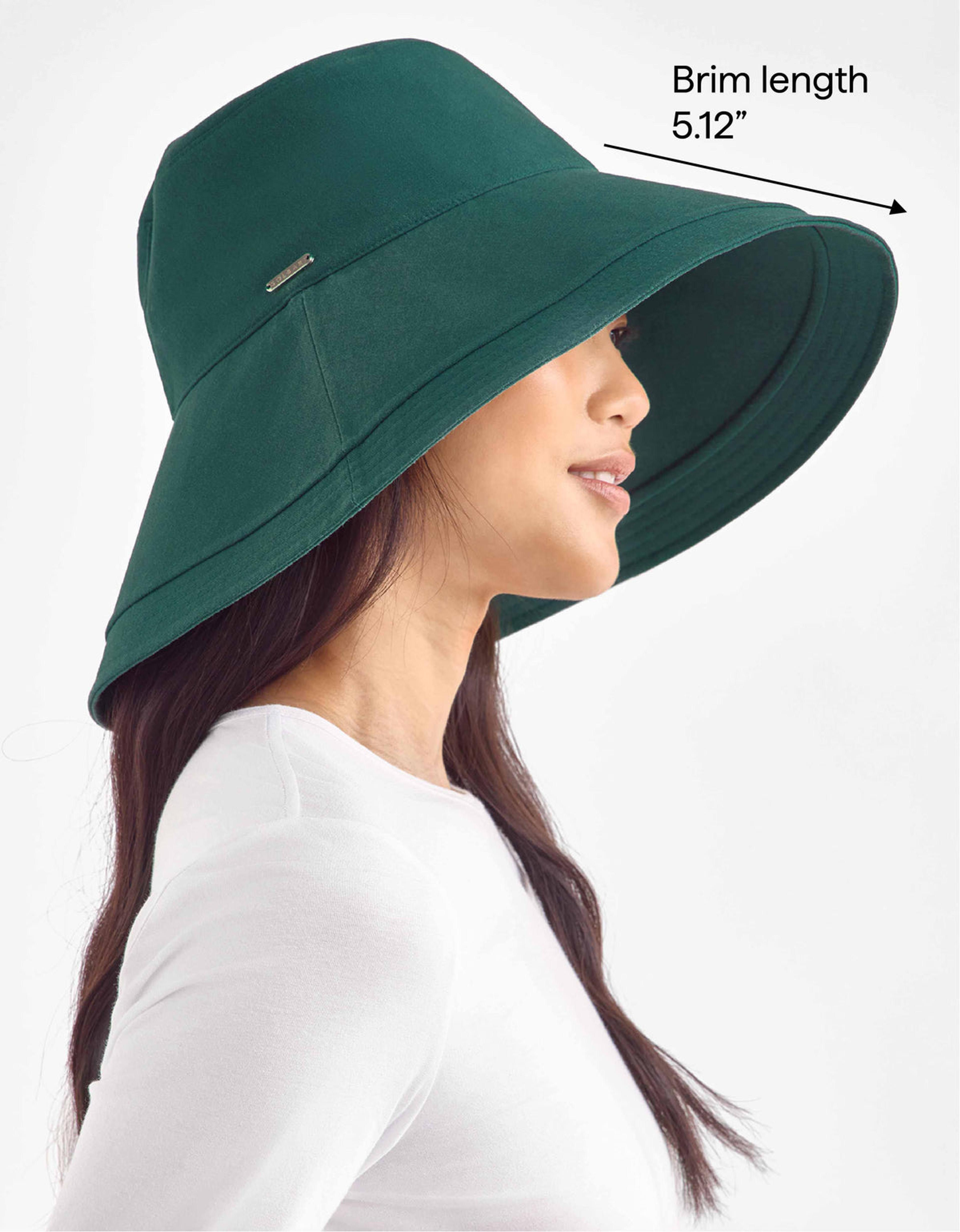Summer Ultra Wide Brim Sun Hat UPF 50+ in Forest Green