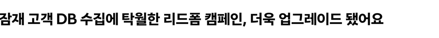잠재 고객 DB 수집에 탁월한 리드폼 캠페인, 더욱 업그레이드 됐어요