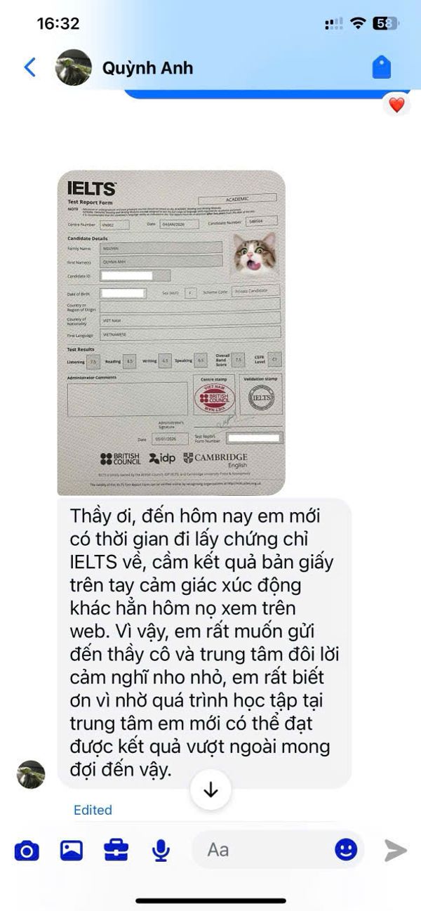Feedback từ Quỳnh Anh