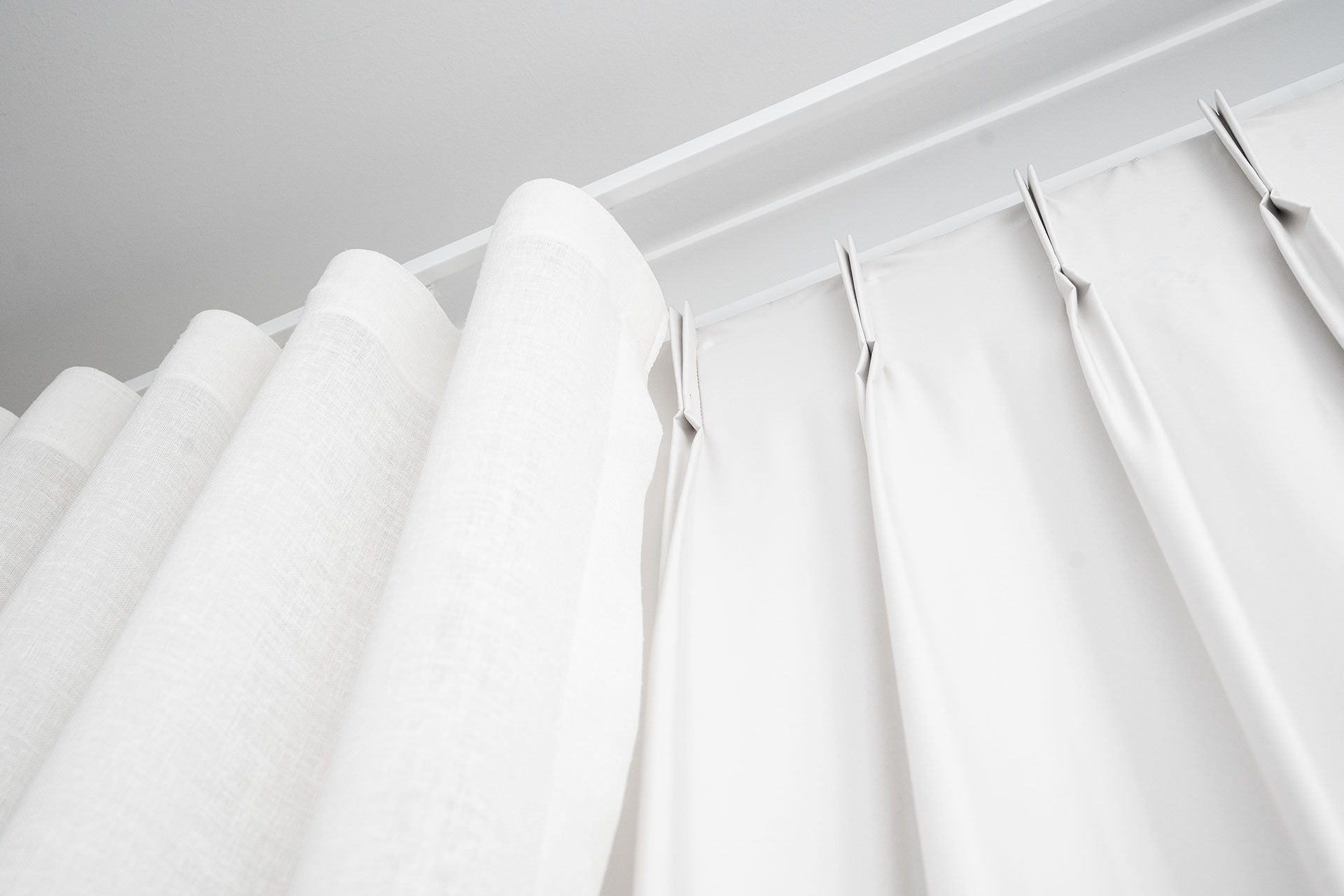 On-trend layered curtains