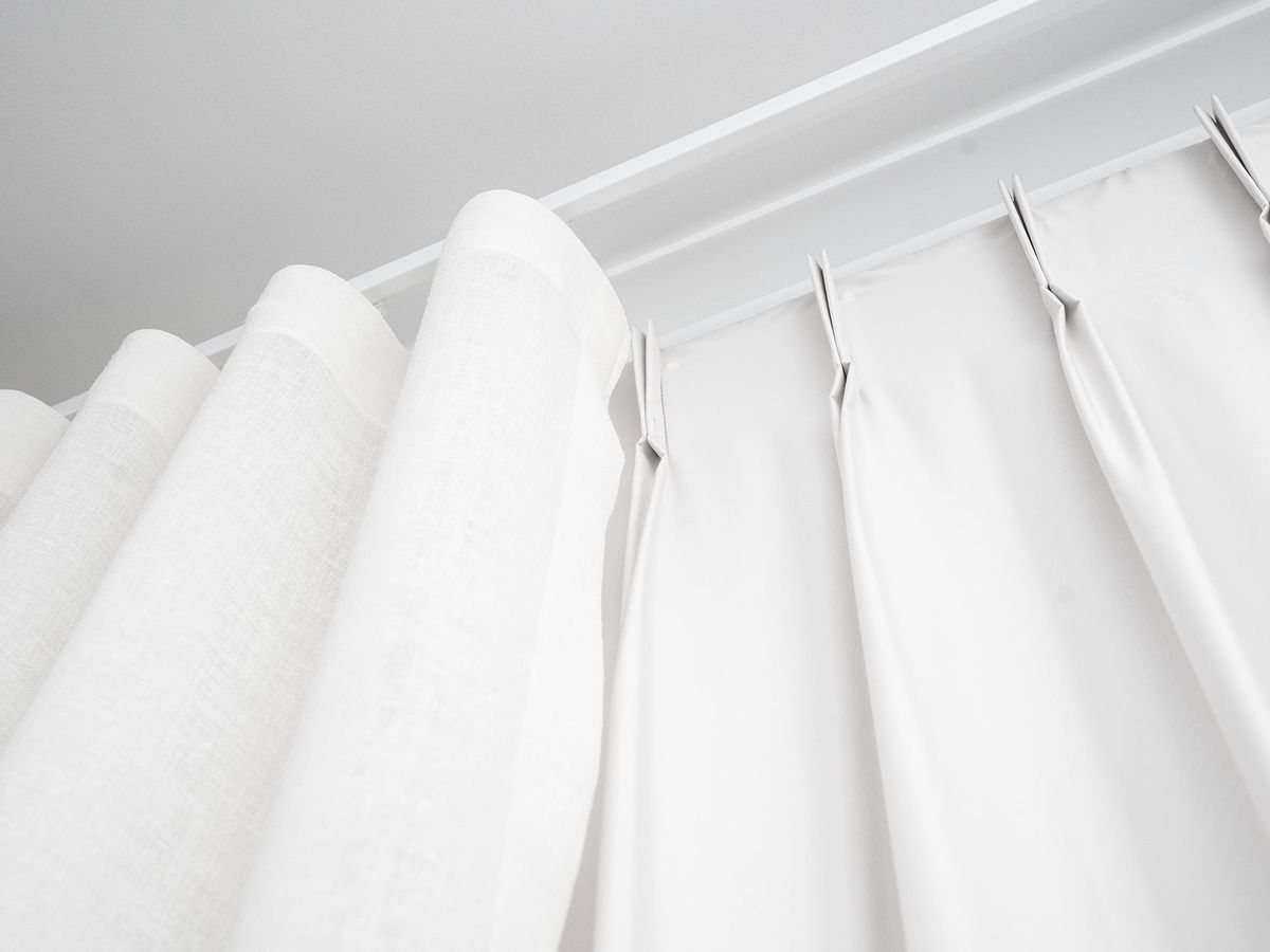 On-trend layered curtains
