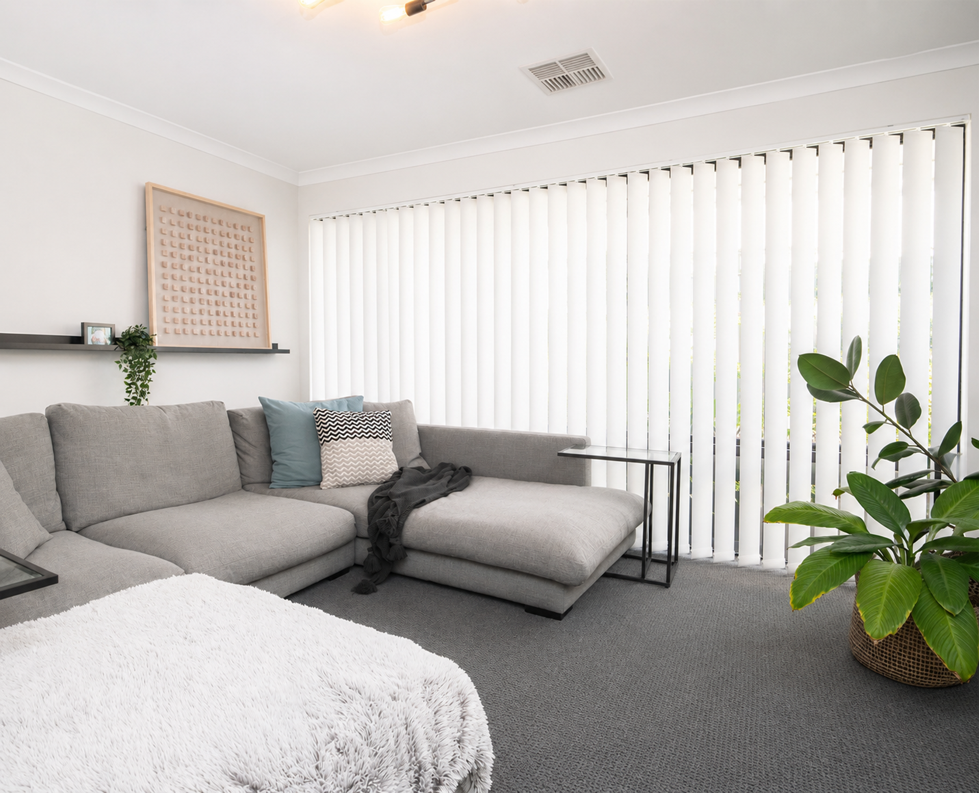 Vertical Blinds fitted in a Perth home