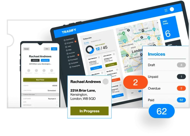Tradify product screenshot