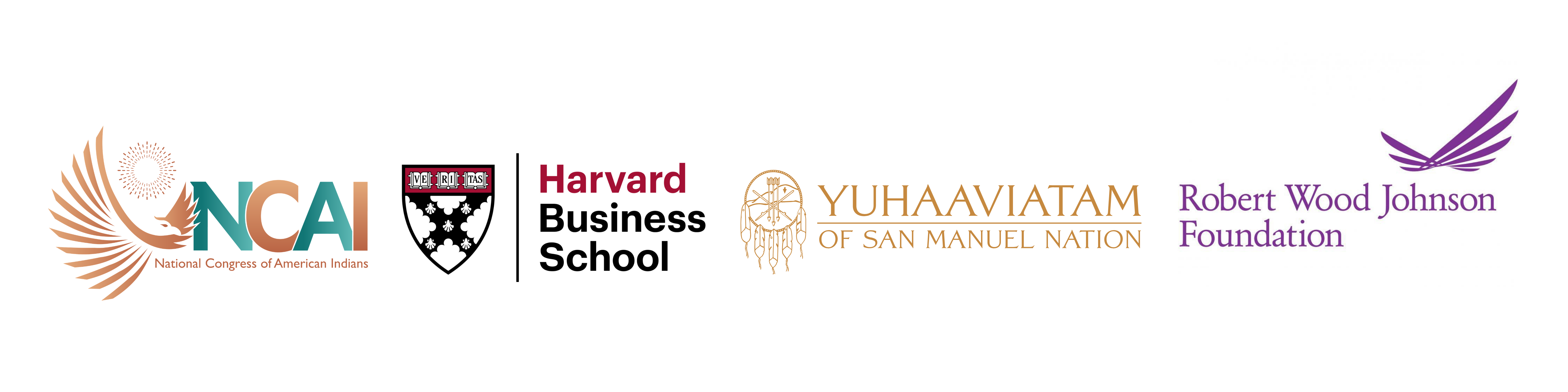 NCAI, Harvard Business School, Yuhaaviatam, and Robert Wood Johnson Foundation Logo