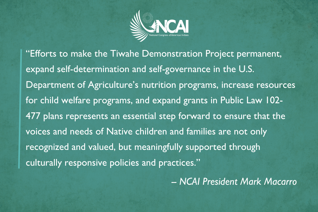 NCAI Strongly Supports Chairman Murkowski’s Proposed Bill Supporting Native Children and Families