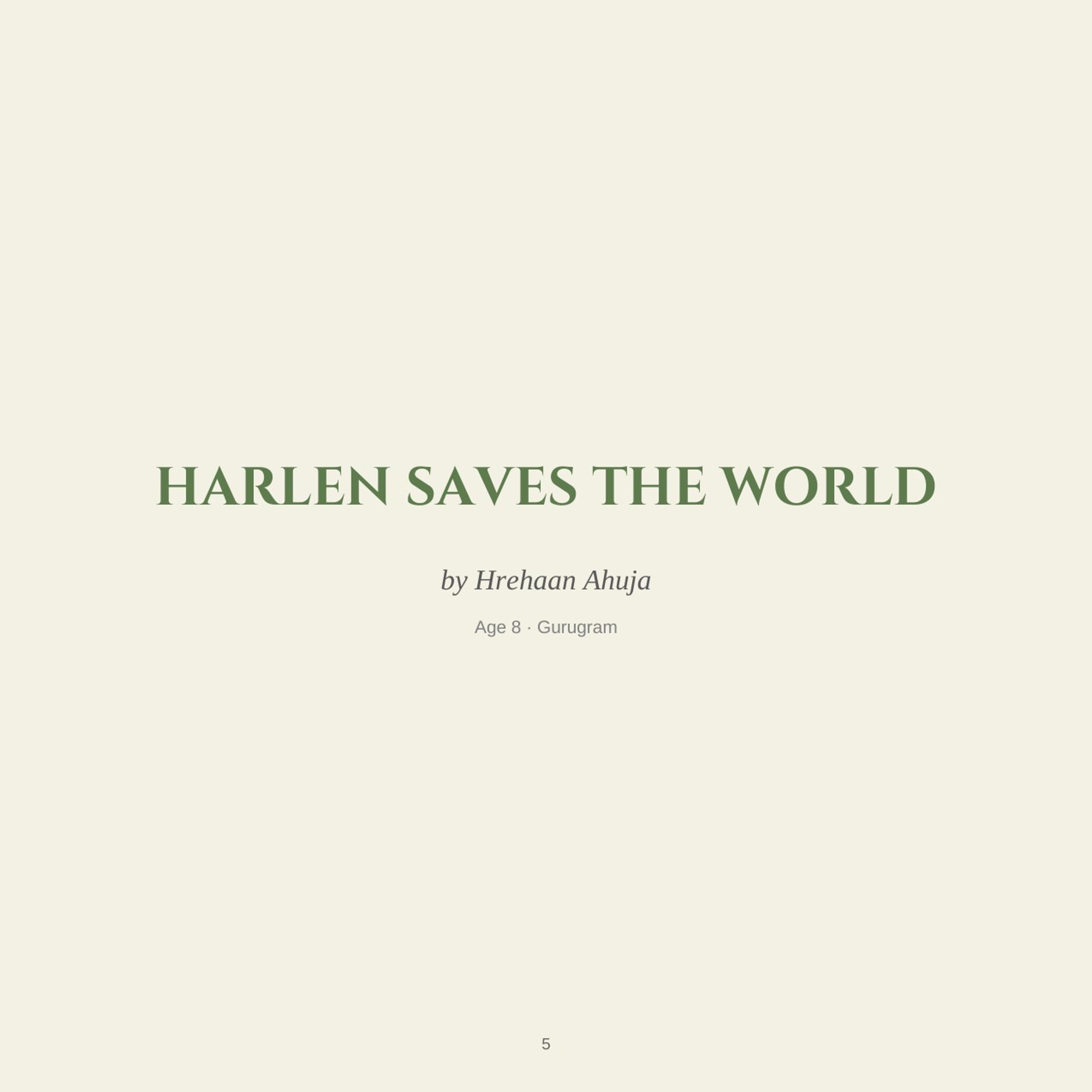 The title page