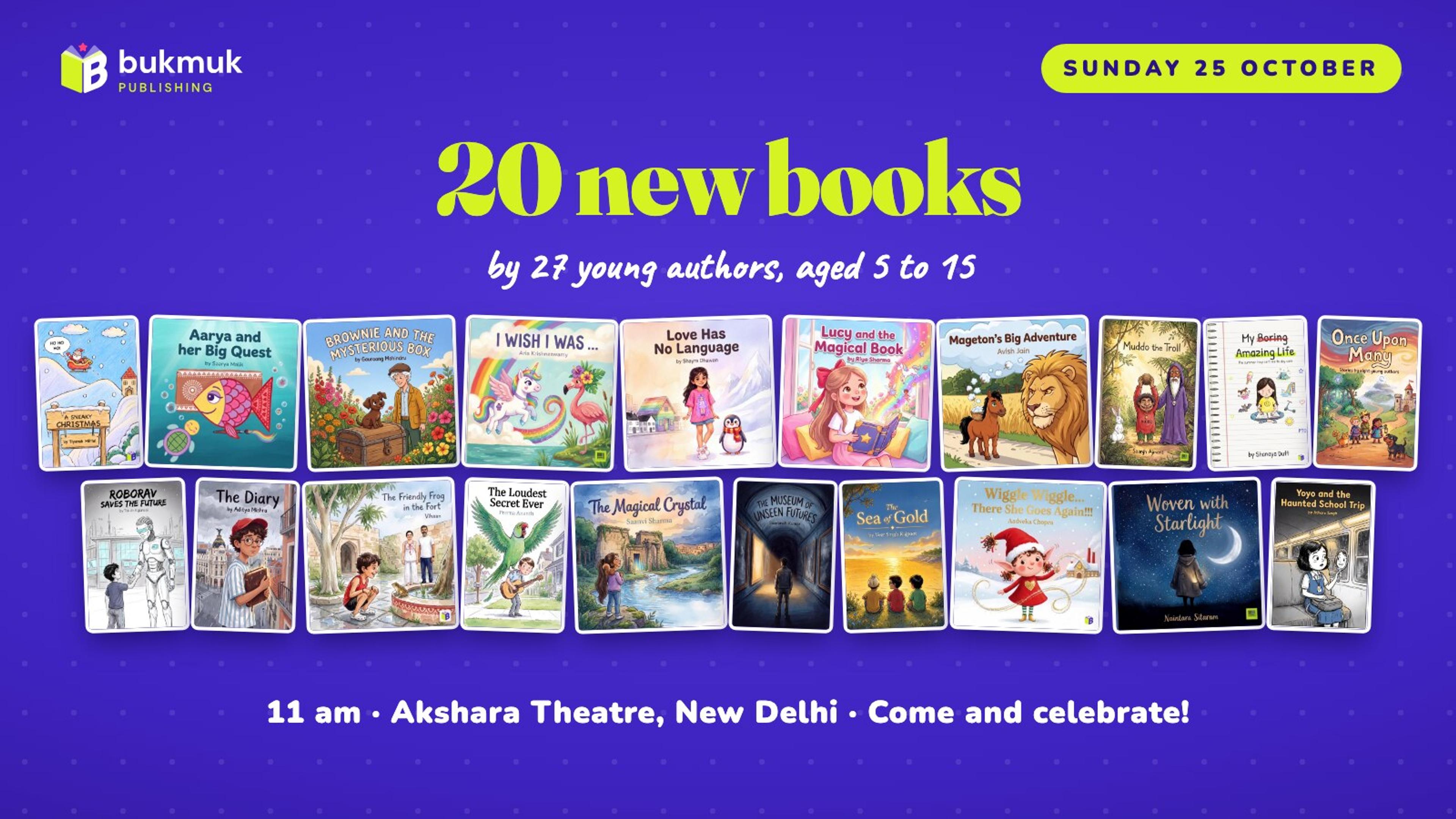 20 New Books by 27 Young Authors: Our October Launch