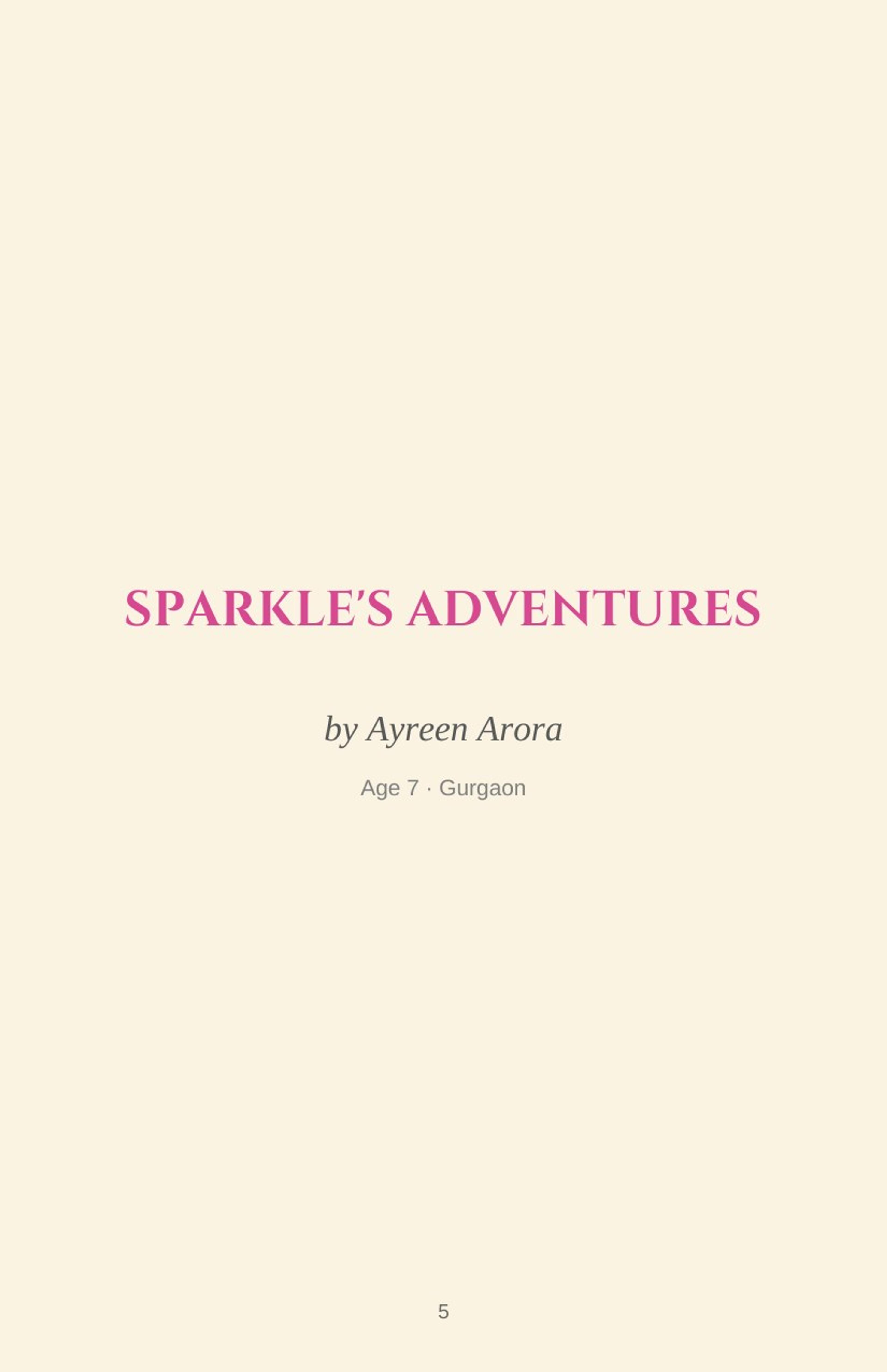 The title page