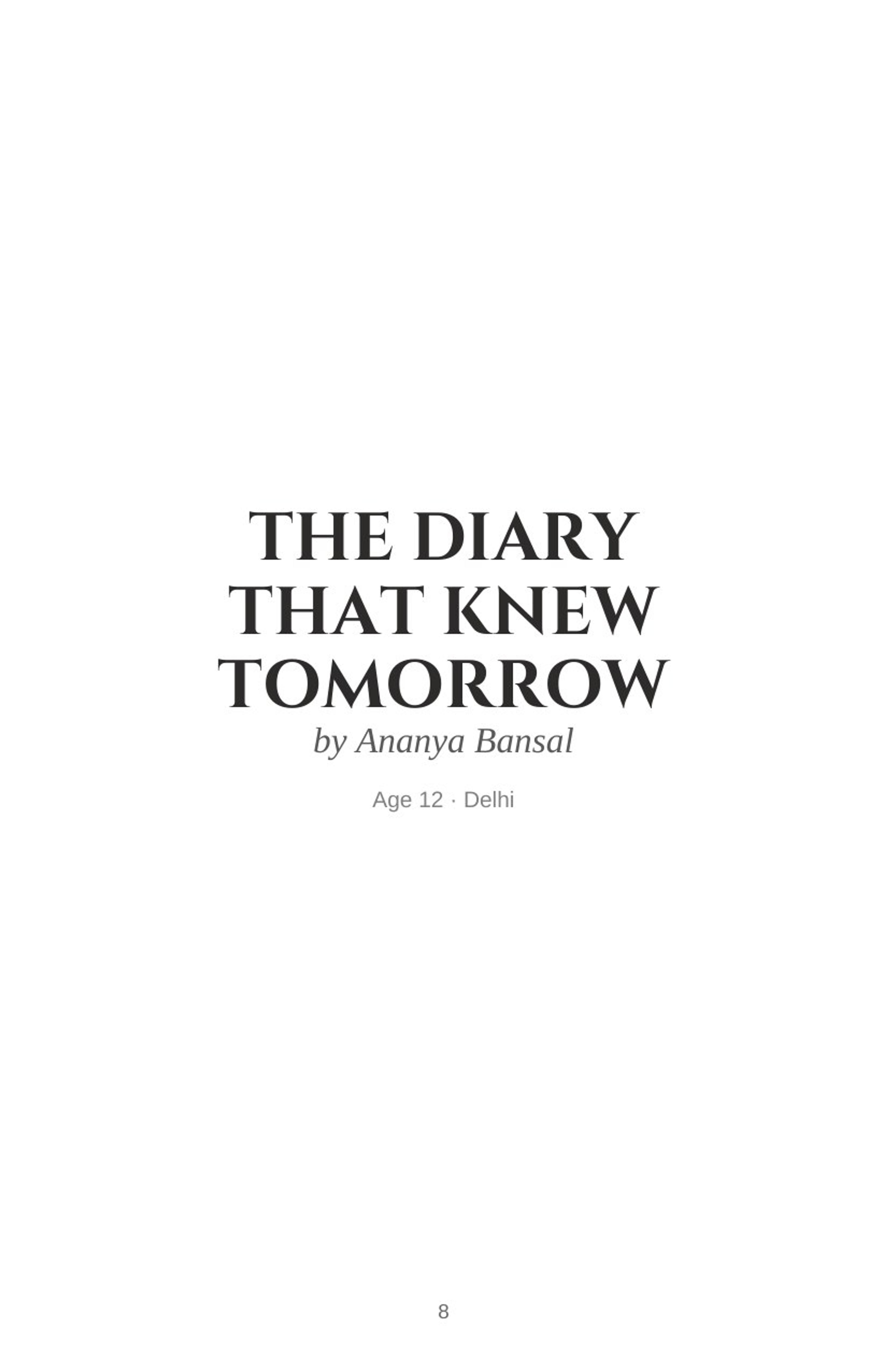 One story's title page