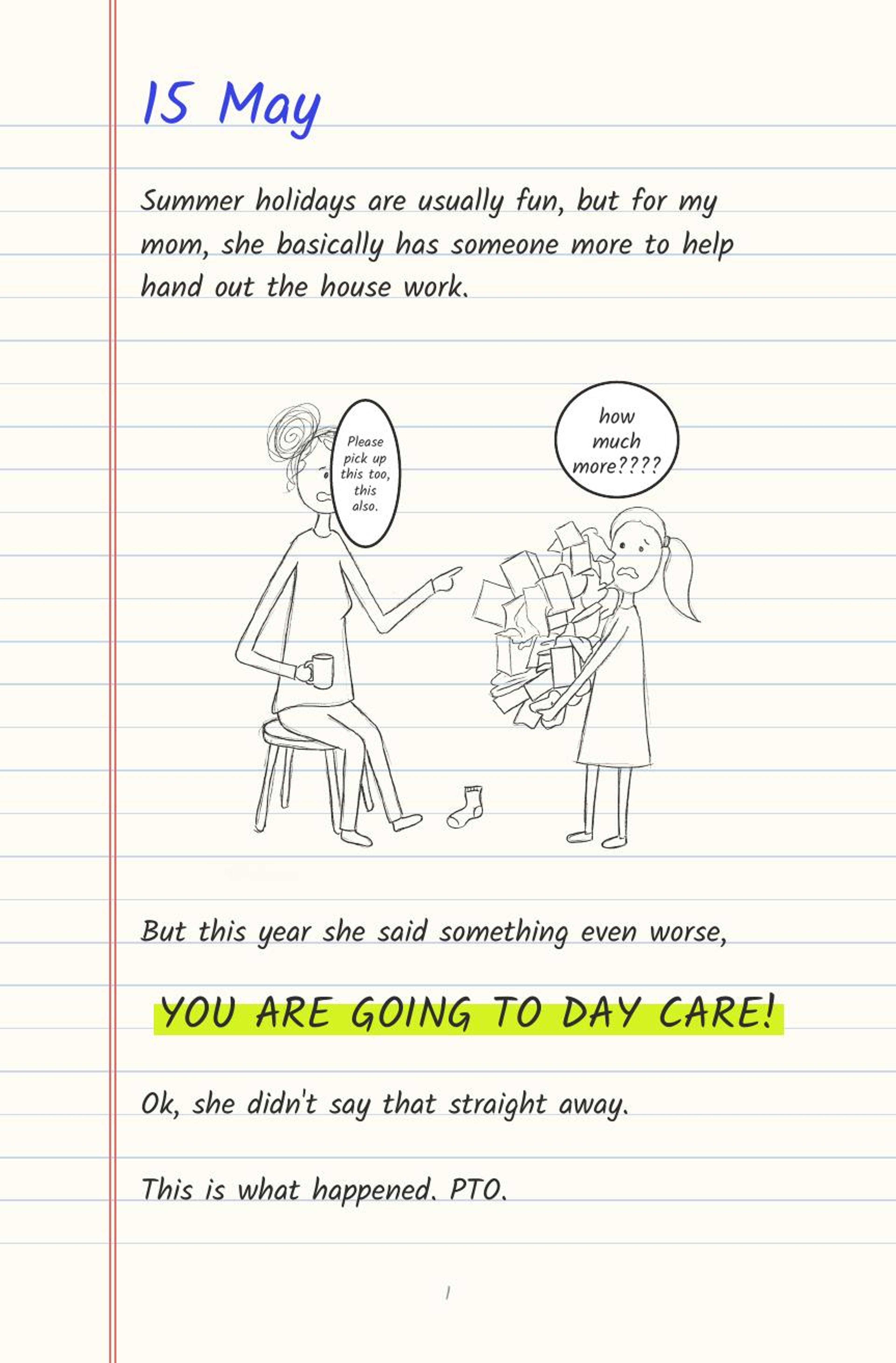 A diary page