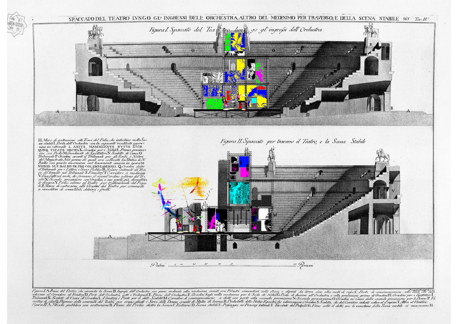 Section through amphitheater during performance.