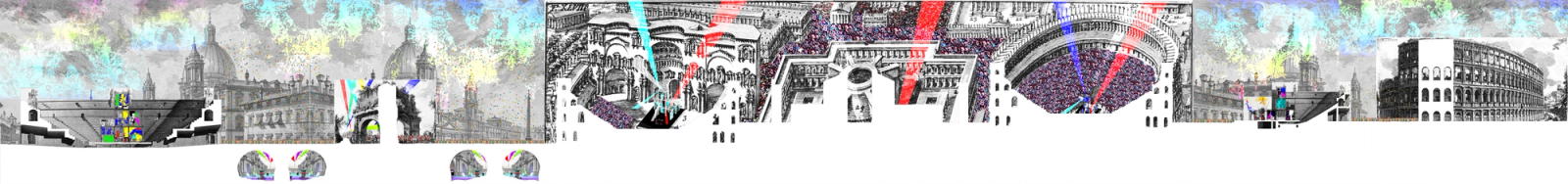 Long sectiong throughout path of parade in Campo Marzio.
