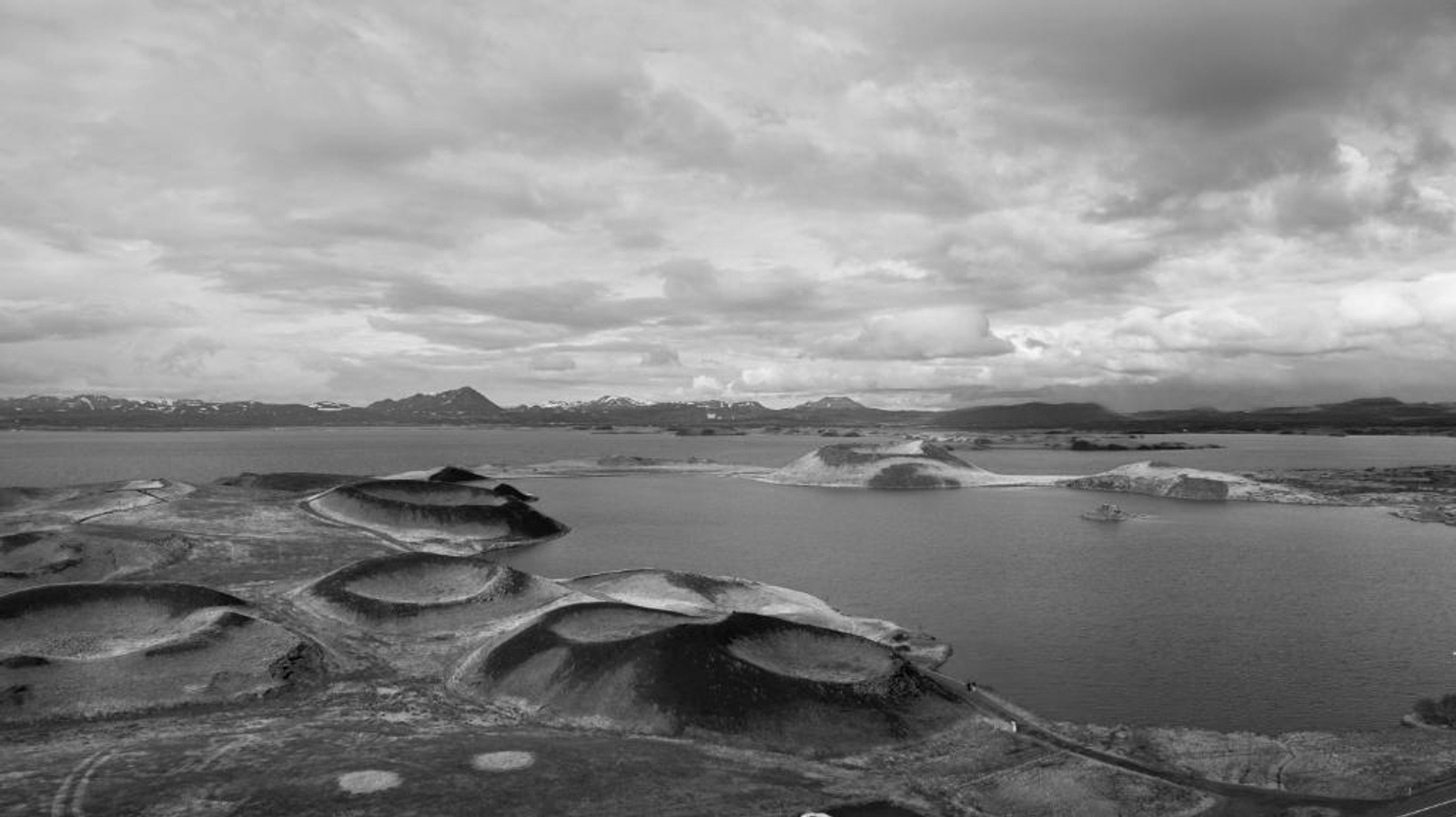 Lake Mývatn and pseudocraters.