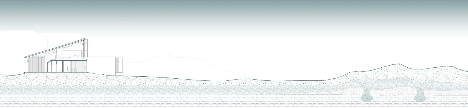 Section through beer spa and craters.