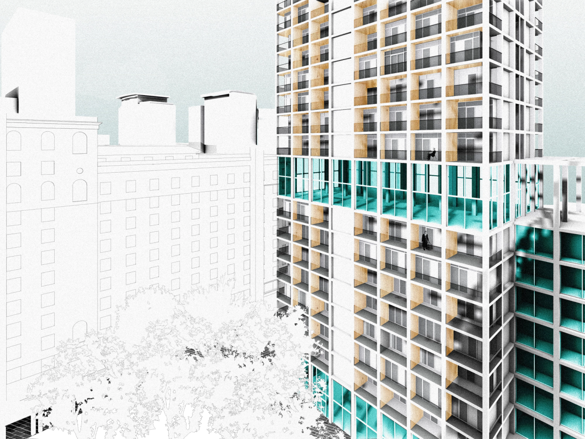 Balcony level perspective.