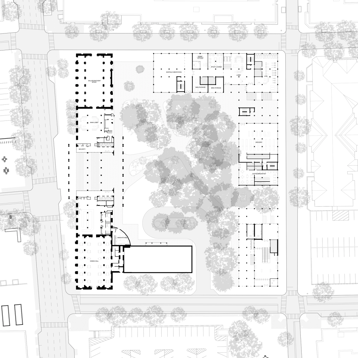 Lobby level plan.