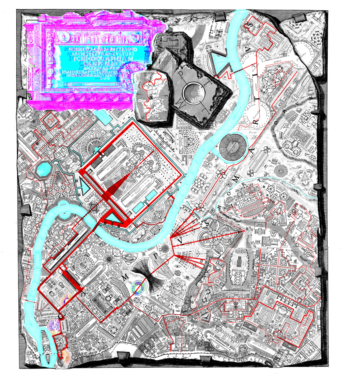 Campo Marzio with parade mapped out.
