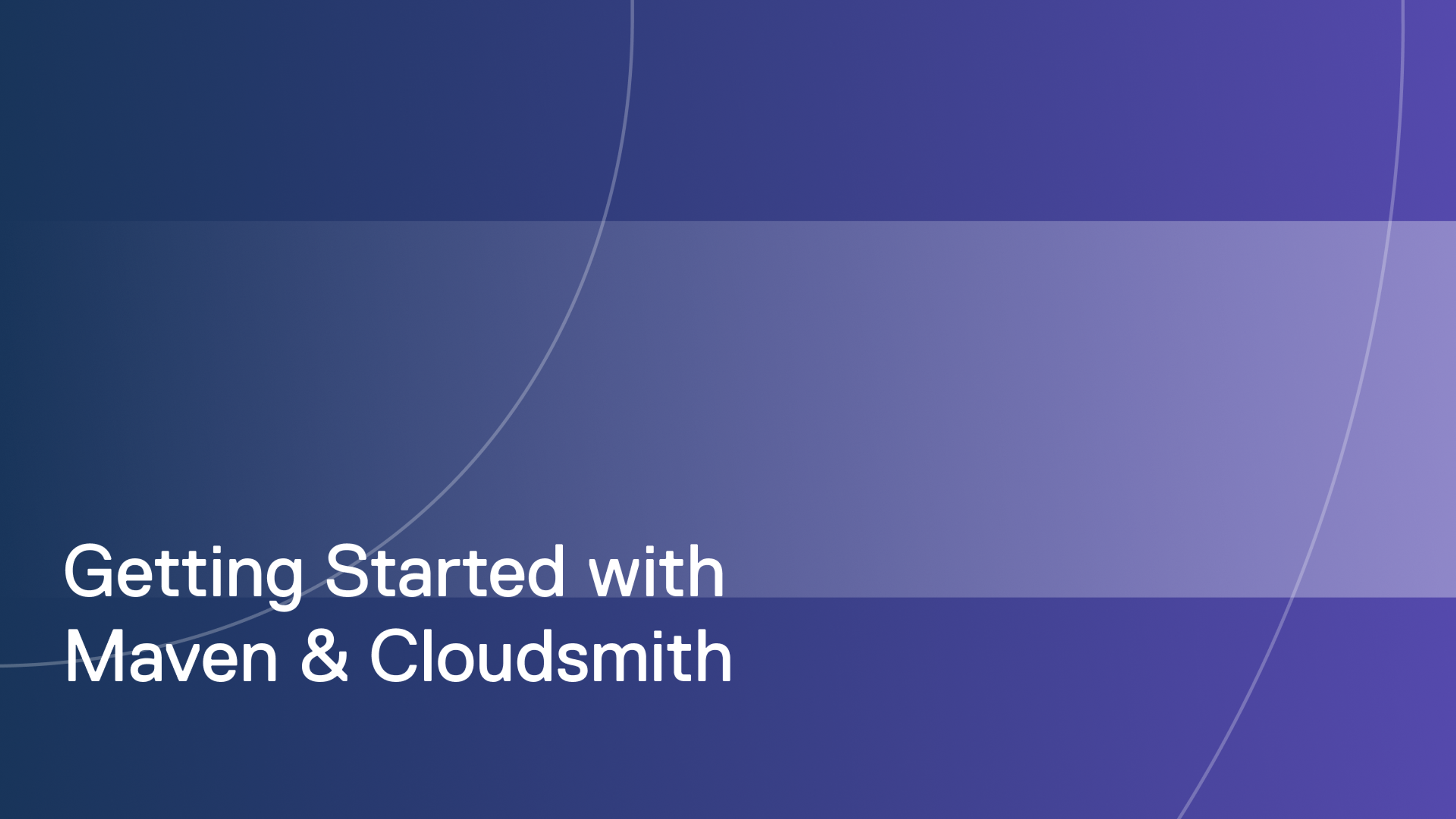 Getting started with Maven and Cloudsmith