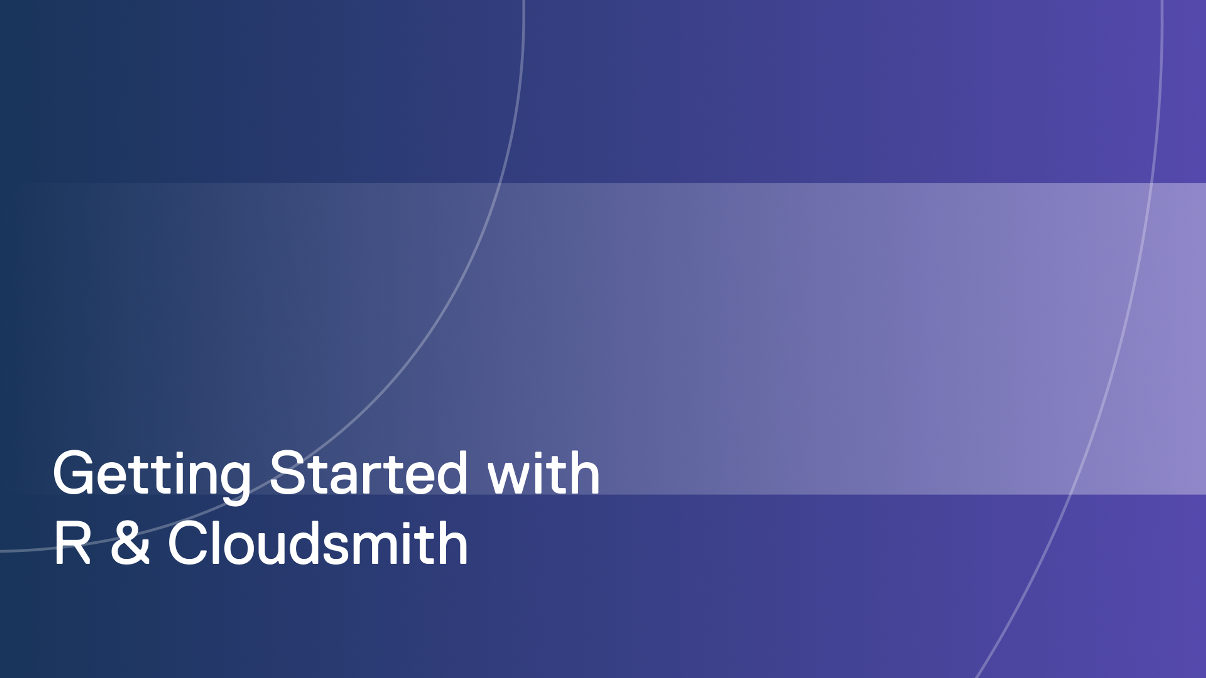 Getting Started with R on Cloudsmith