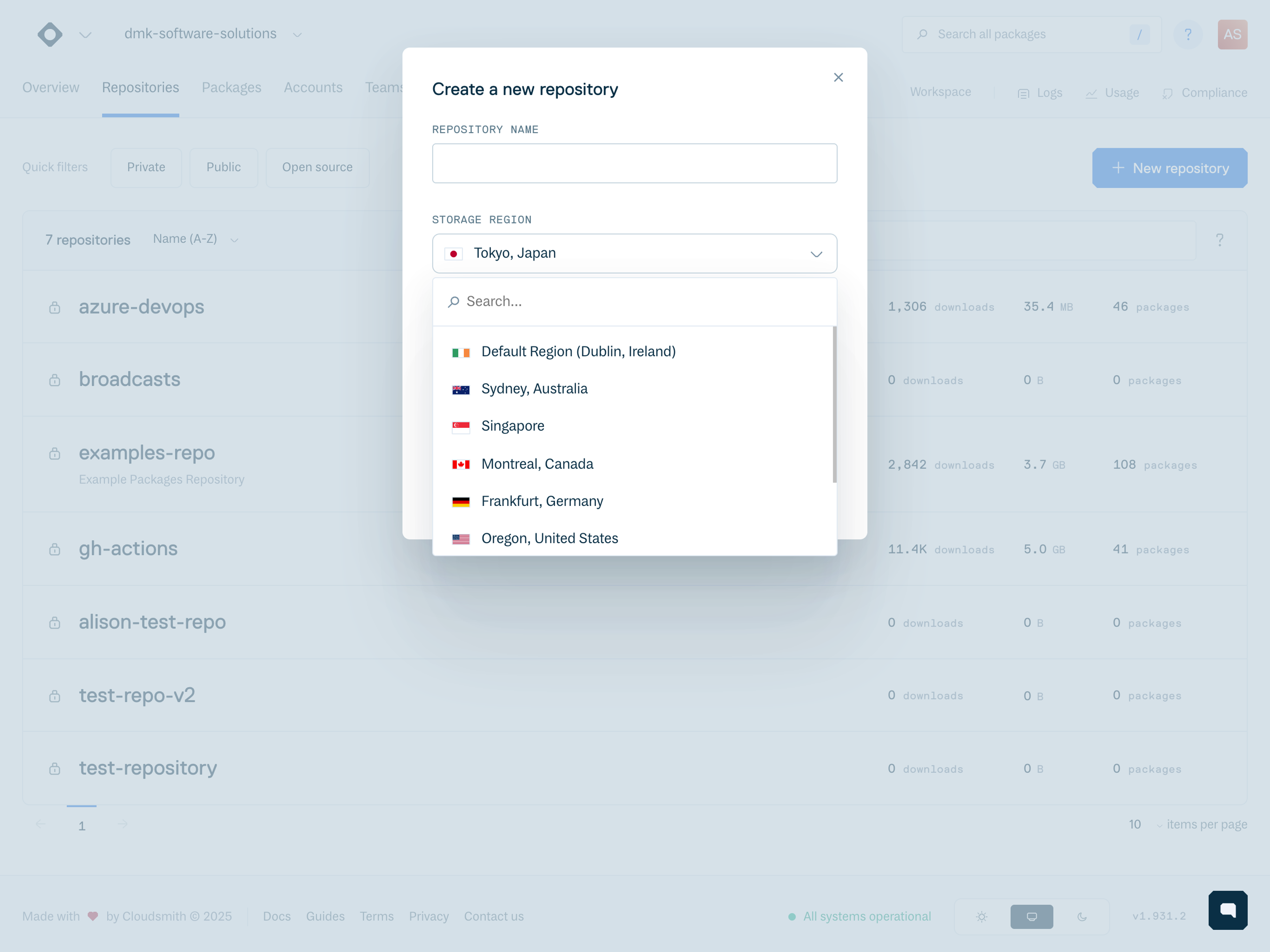 You can now explicitly select Tokyo as your storage region