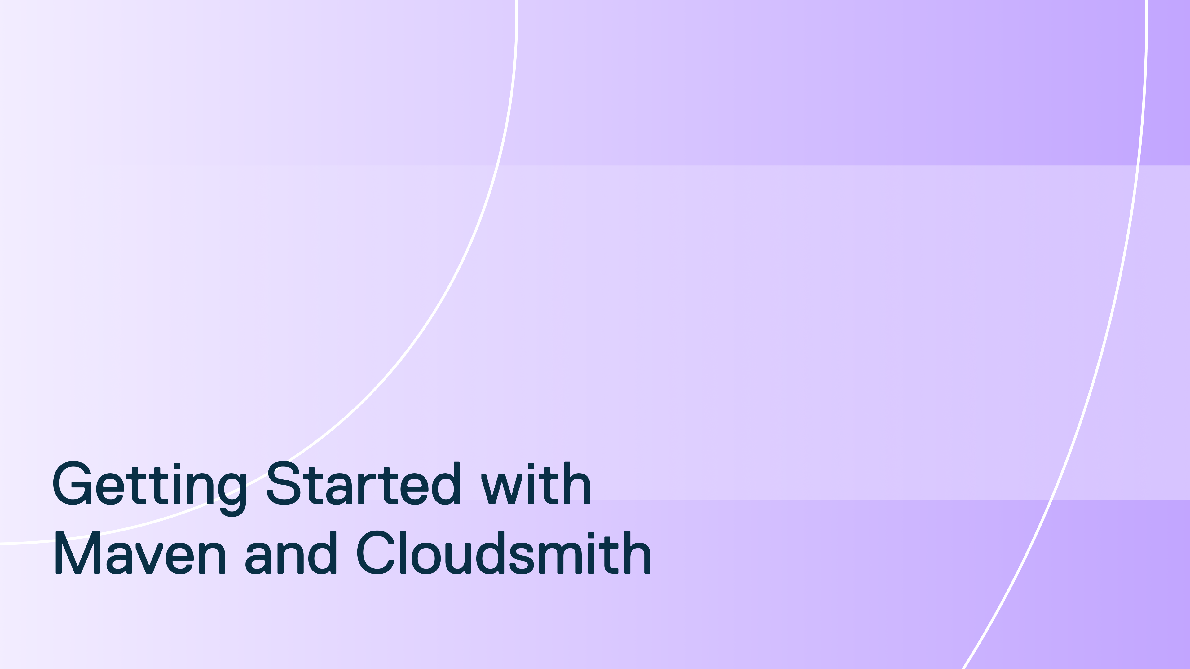 Getting started with Maven and Cloudsmith