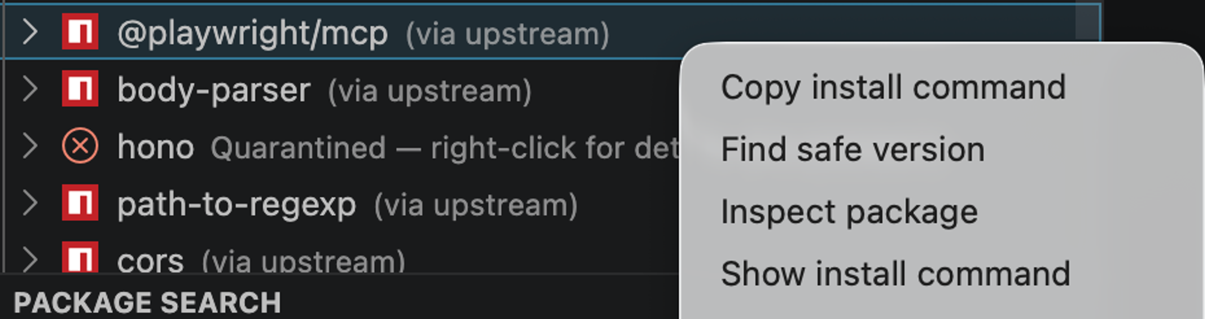 Cloudsmith VS Code editor install