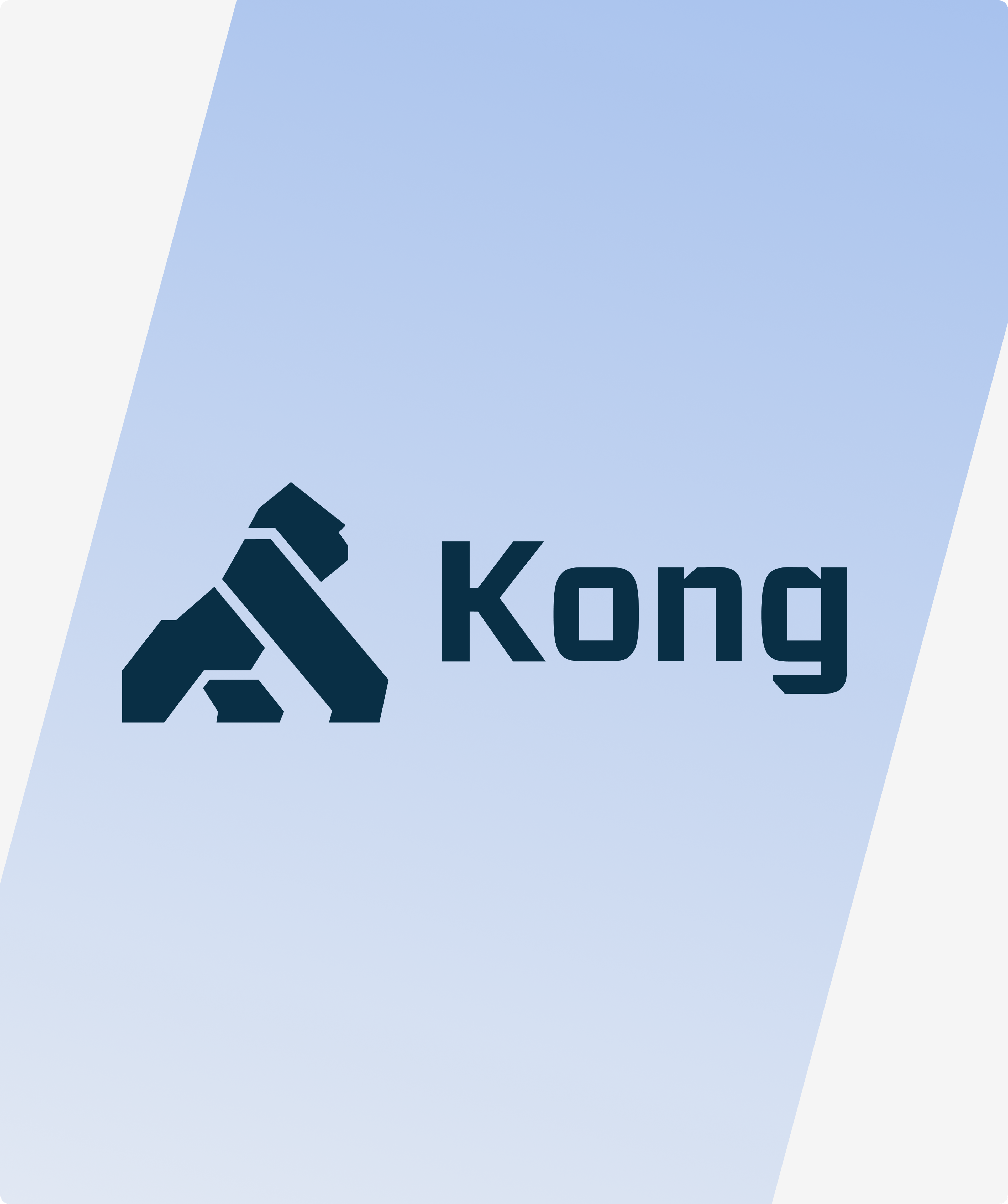 kong logo on blue background