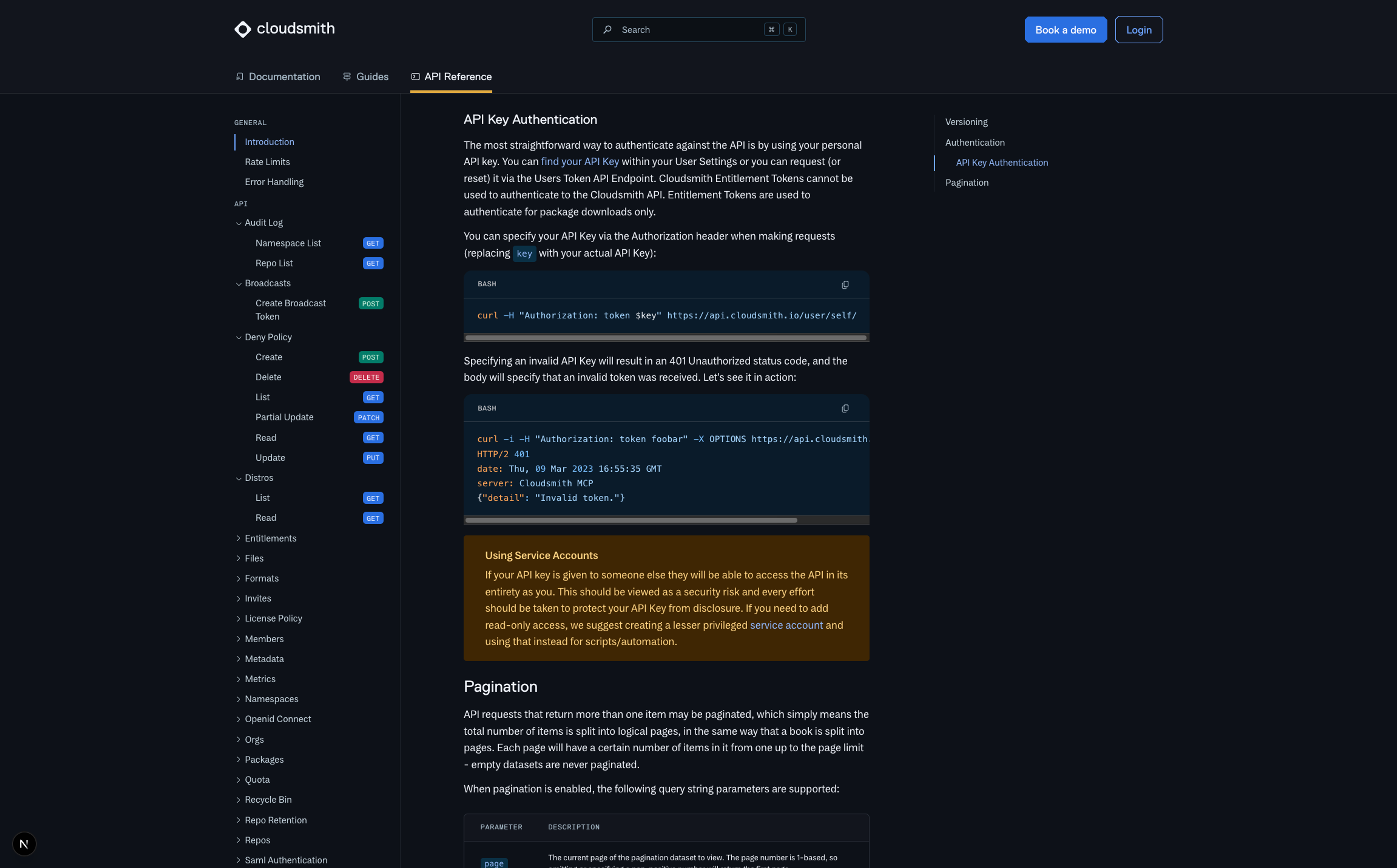 an image of our documentation in its new dark theme