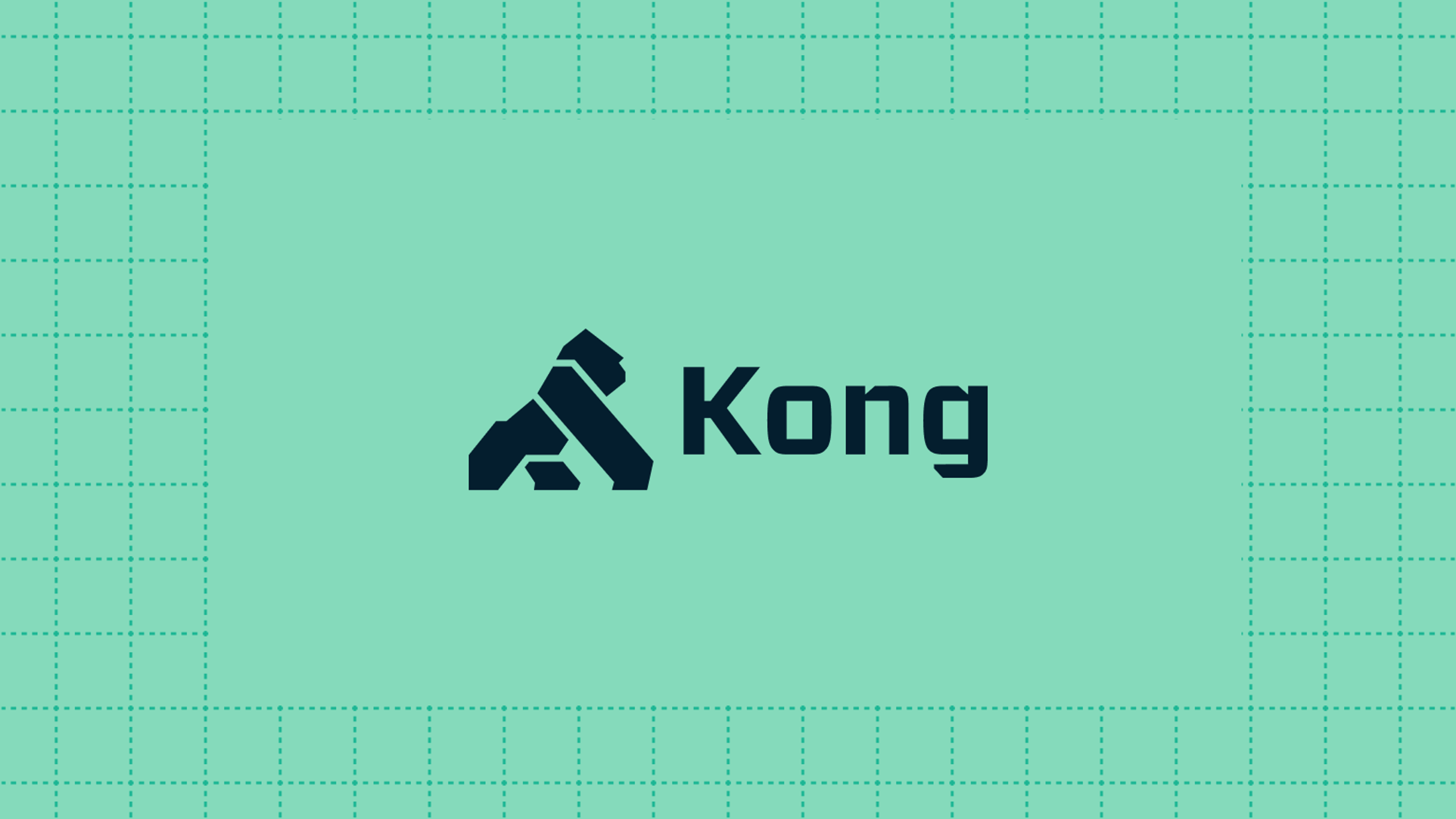 kong logo on blue background