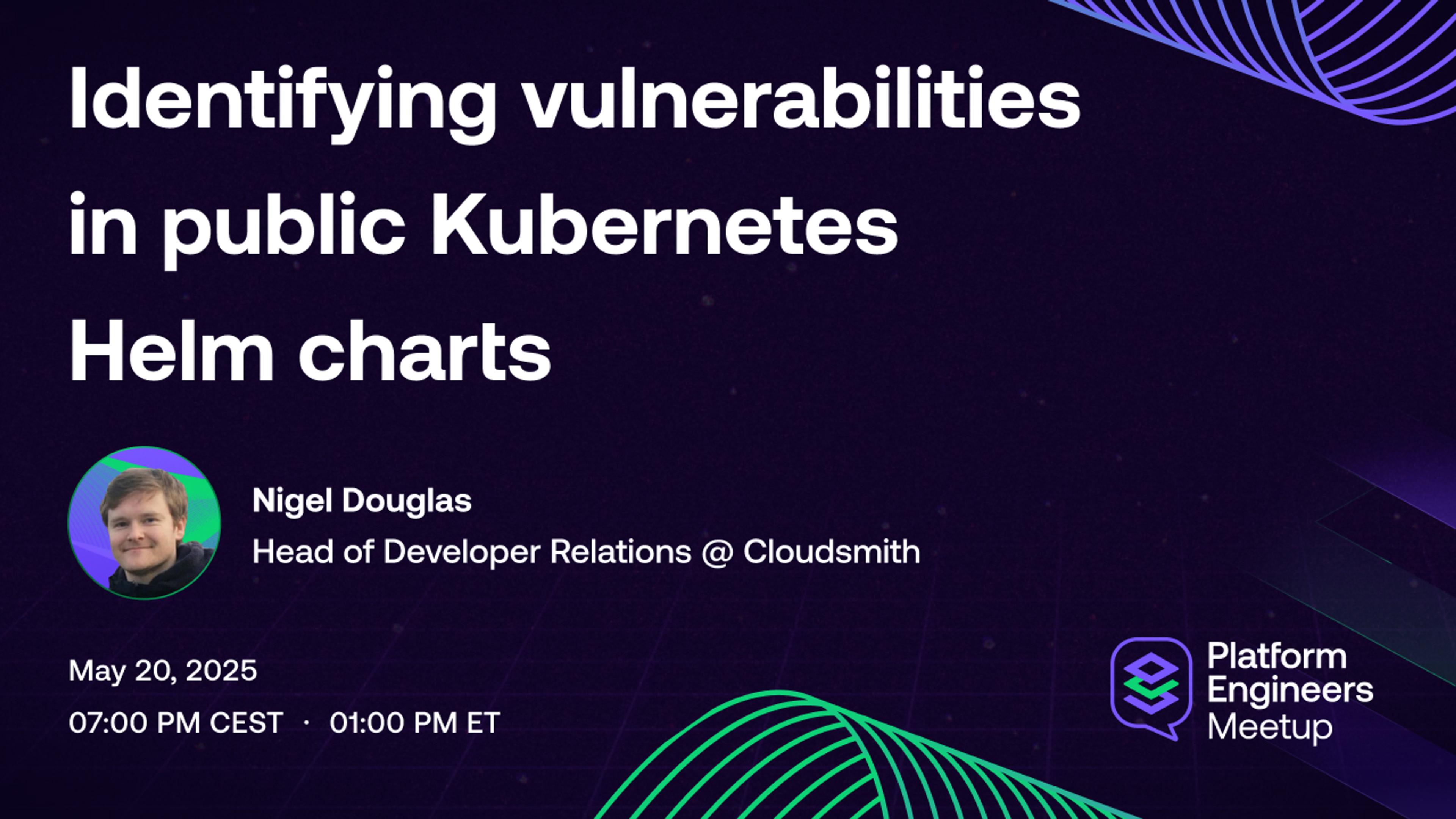 Identifying vulnerabilities in public Kubernetes Helm charts