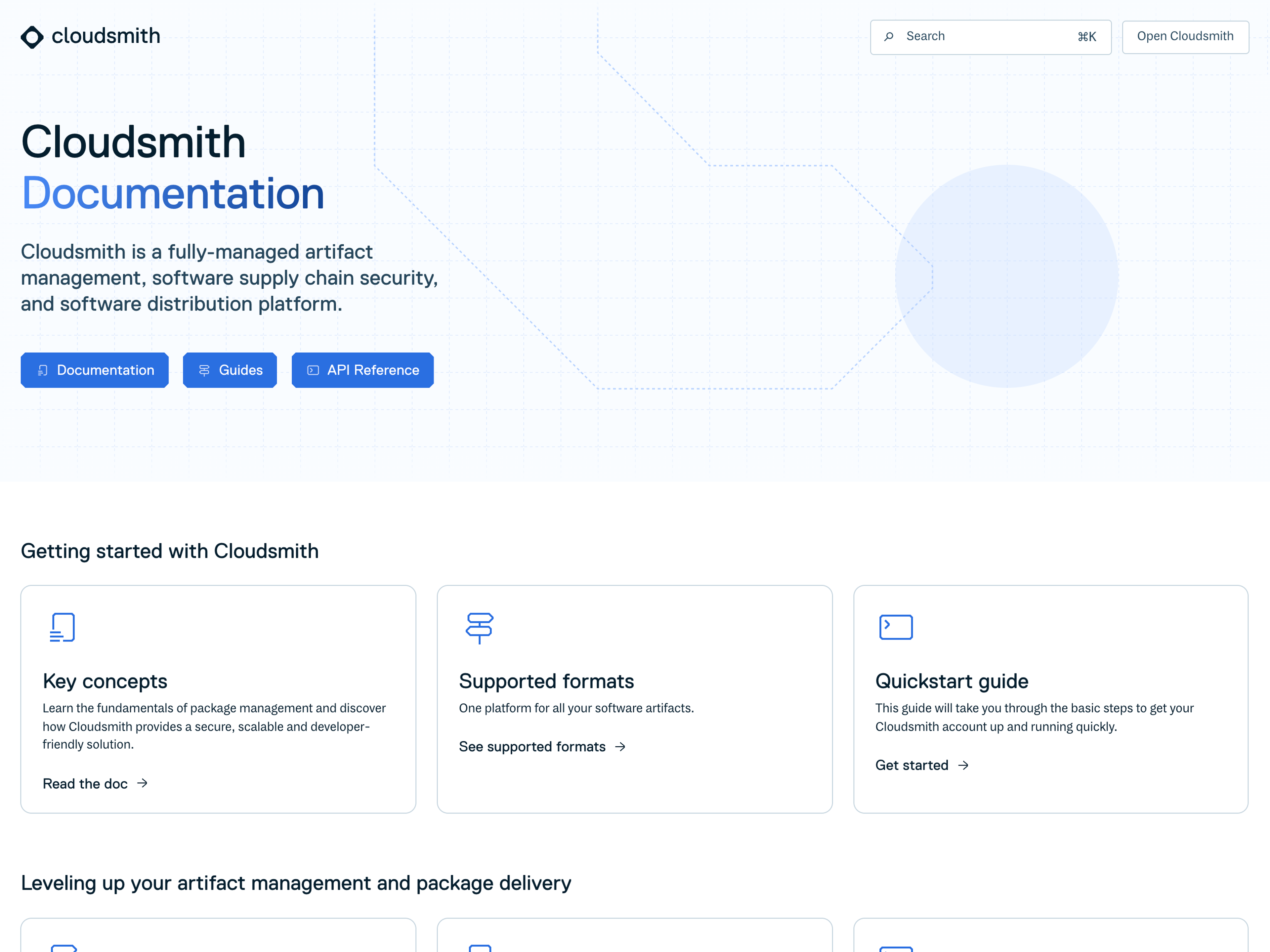Cloudsmith Documentation Website