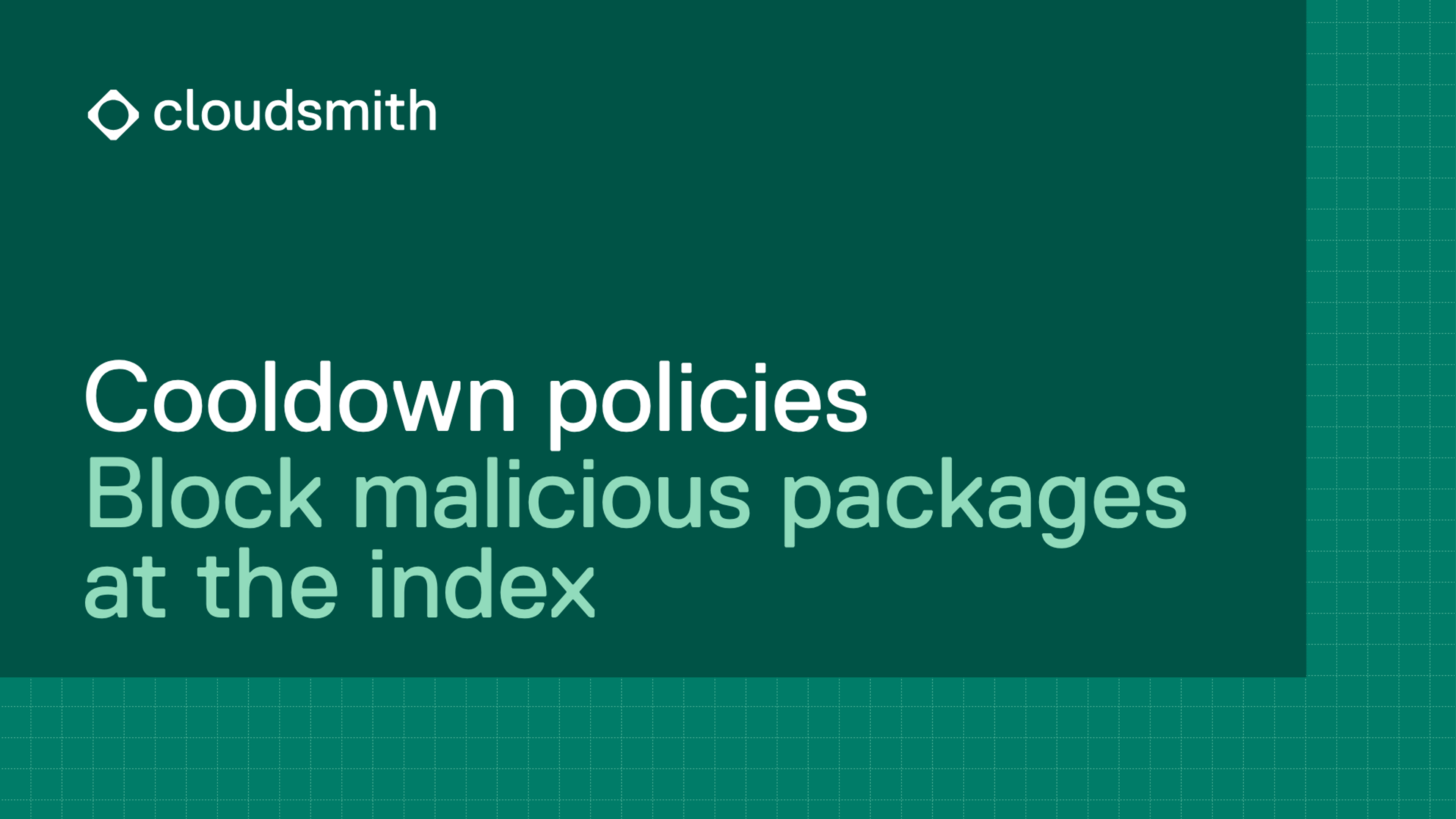 How to create a cooldown policy in Cloudsmith