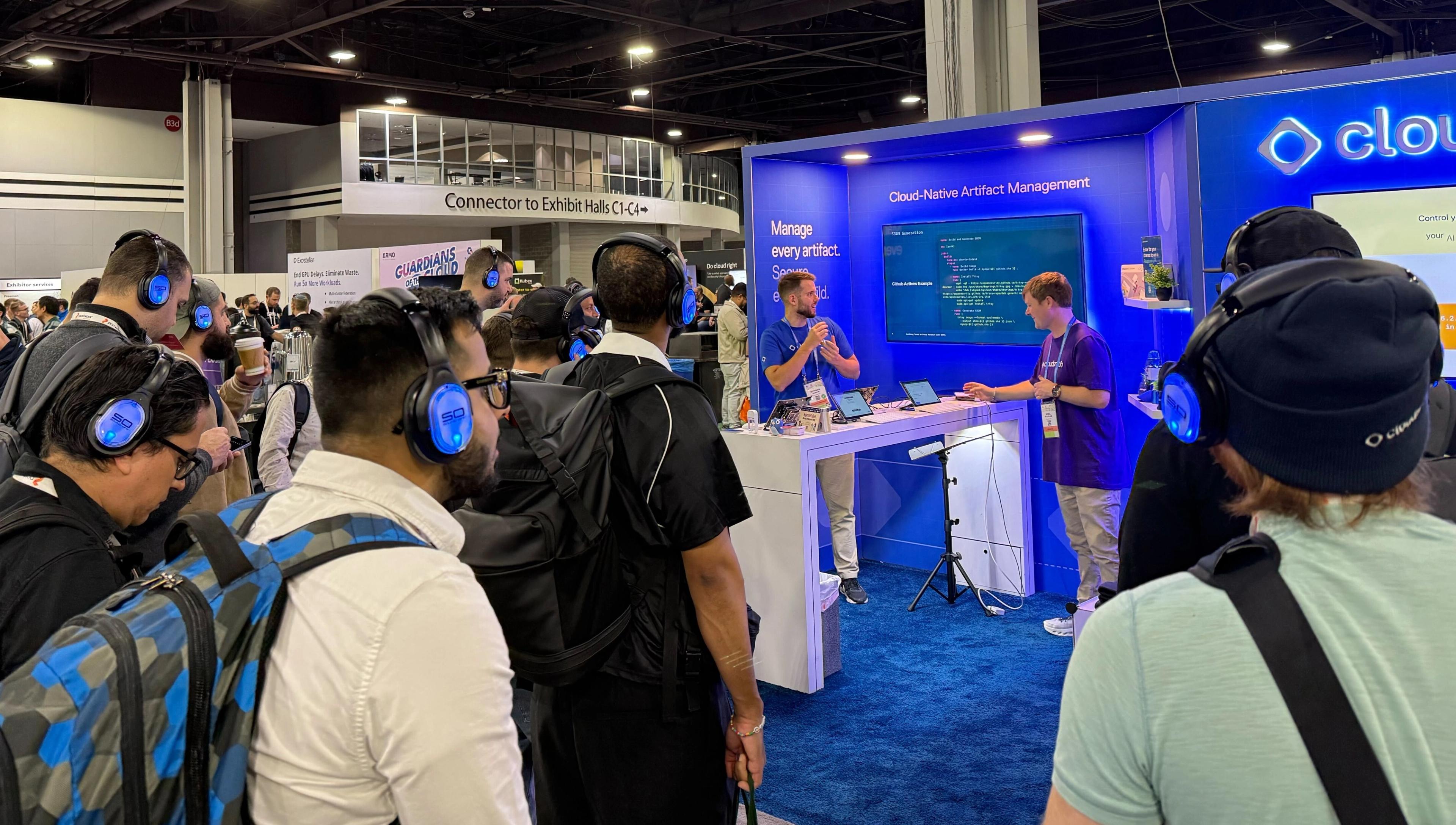 Talks run throughout the week at Booth 570