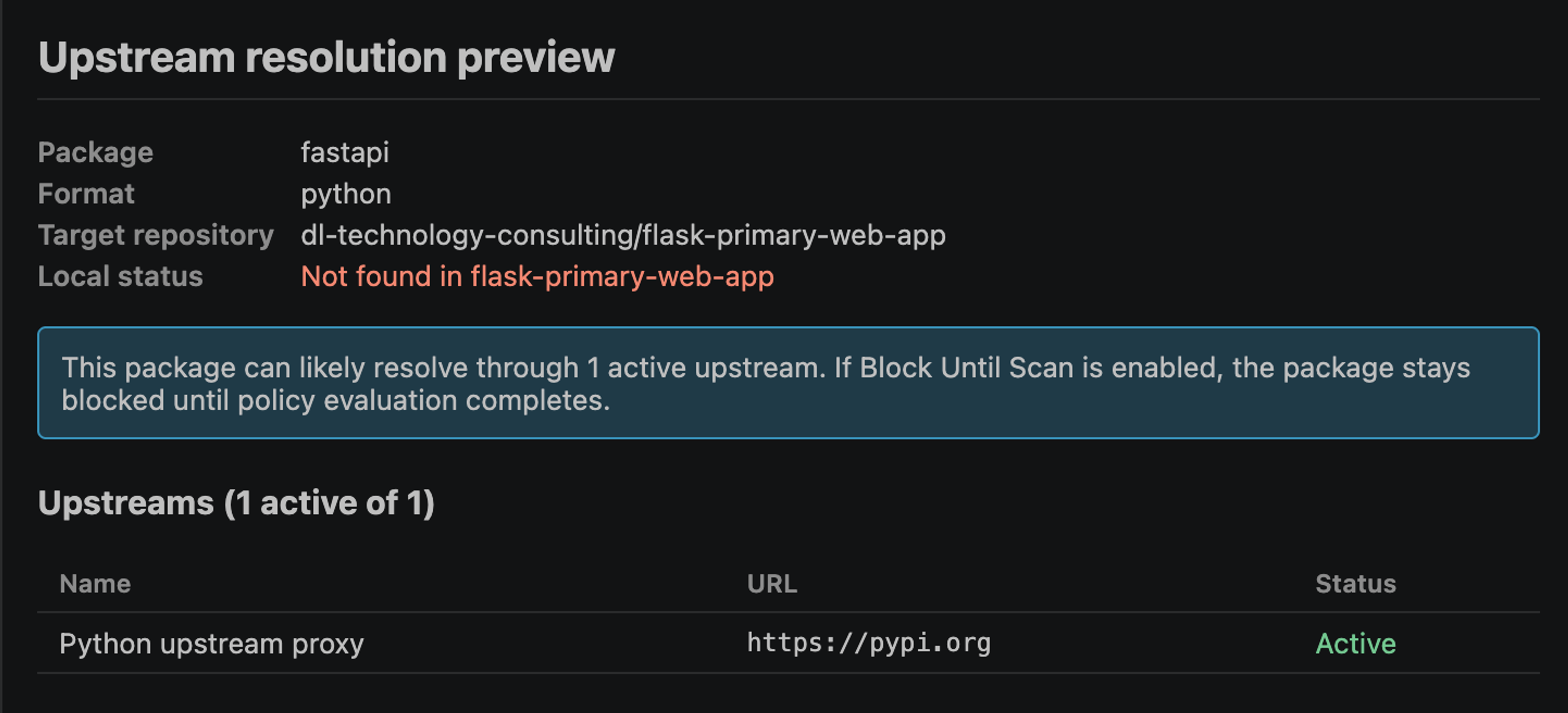 Cloudsmith VS Code editor upstream resolution preview