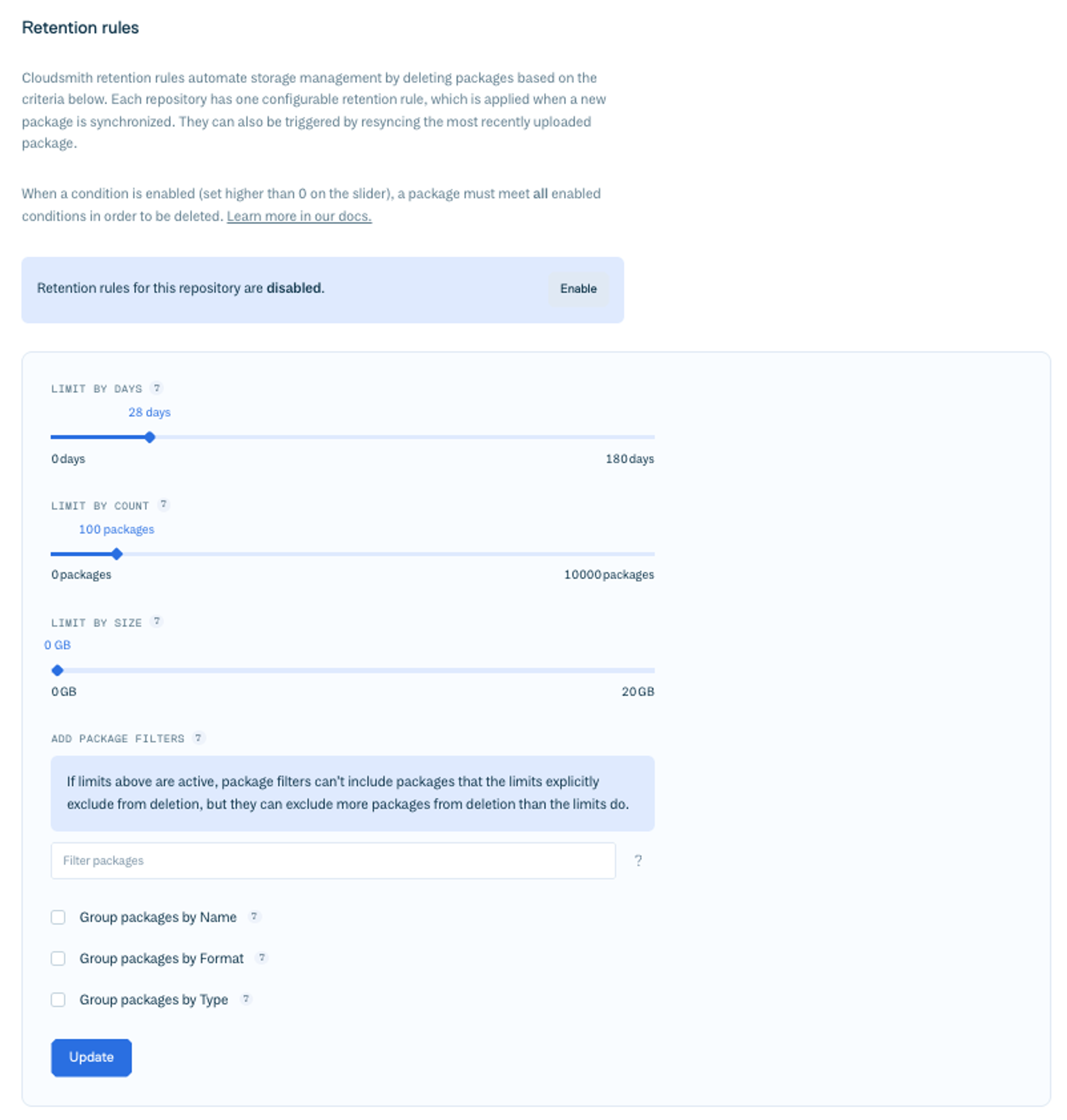 New scope search field