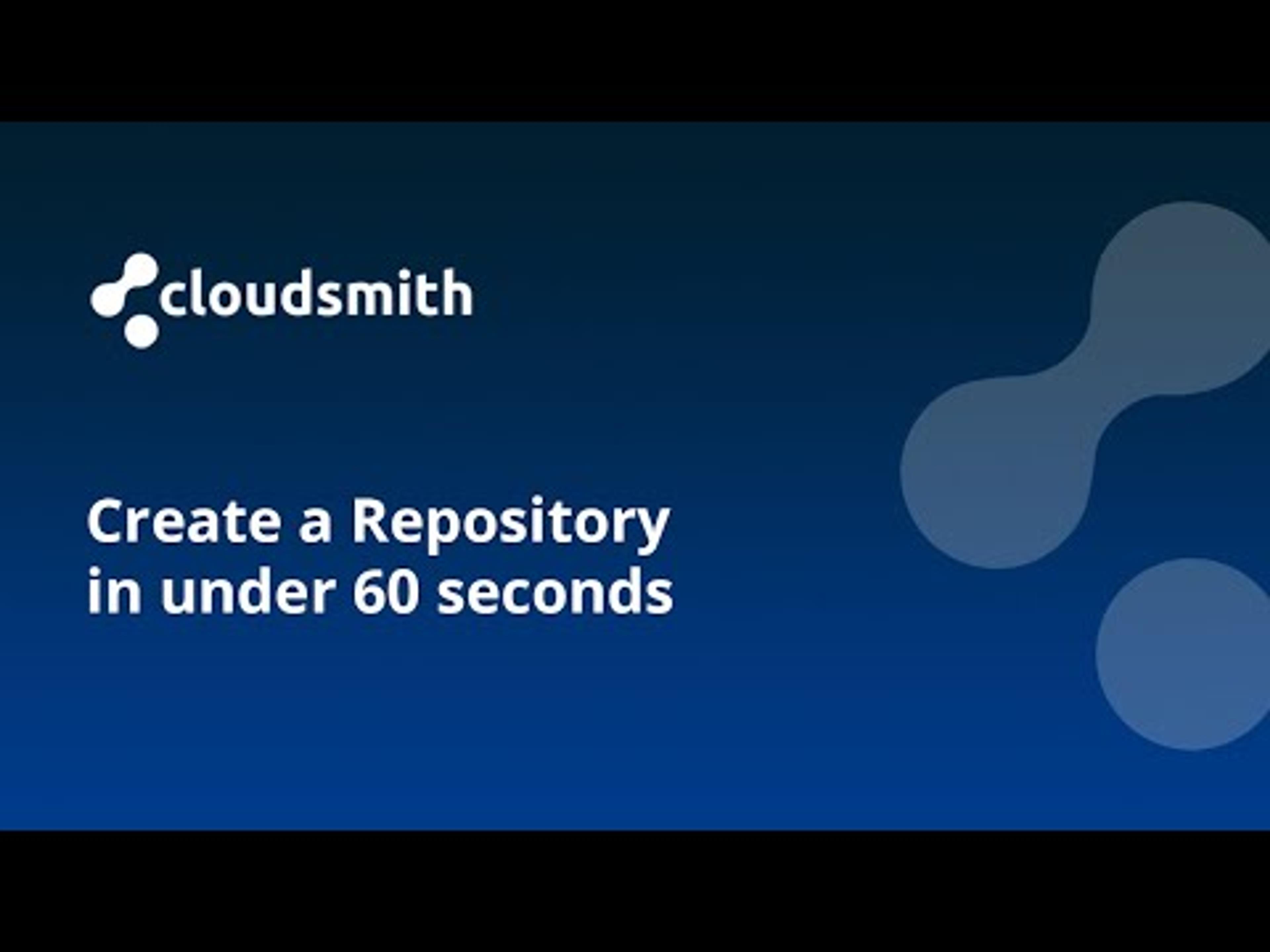 Create a Repository in under 60 seconds