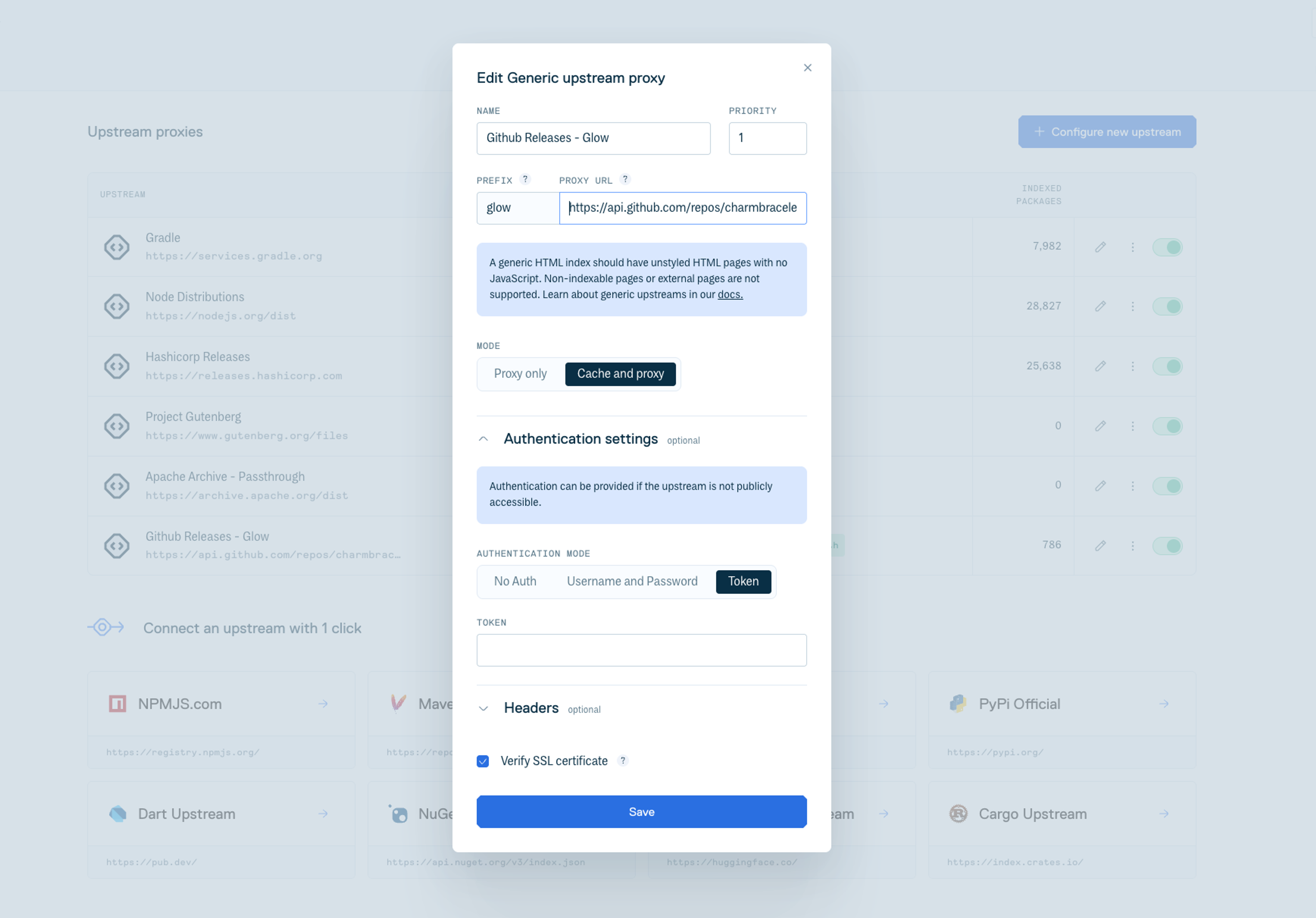 Configuring GitHub Releases as an upstream in Cloudsmith