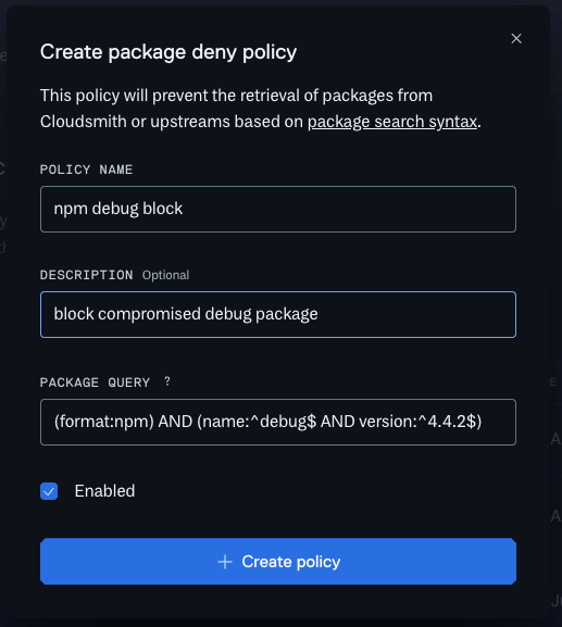 npn debug block