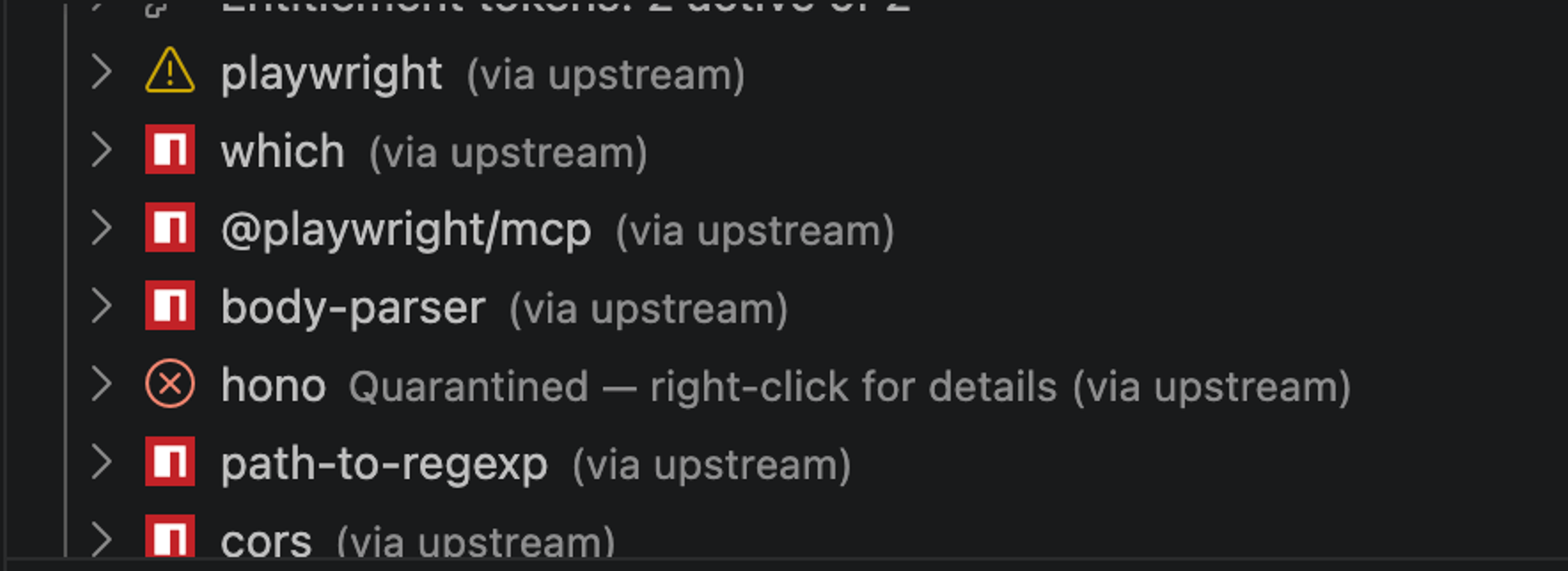Cloudsmith VS Code extension icons