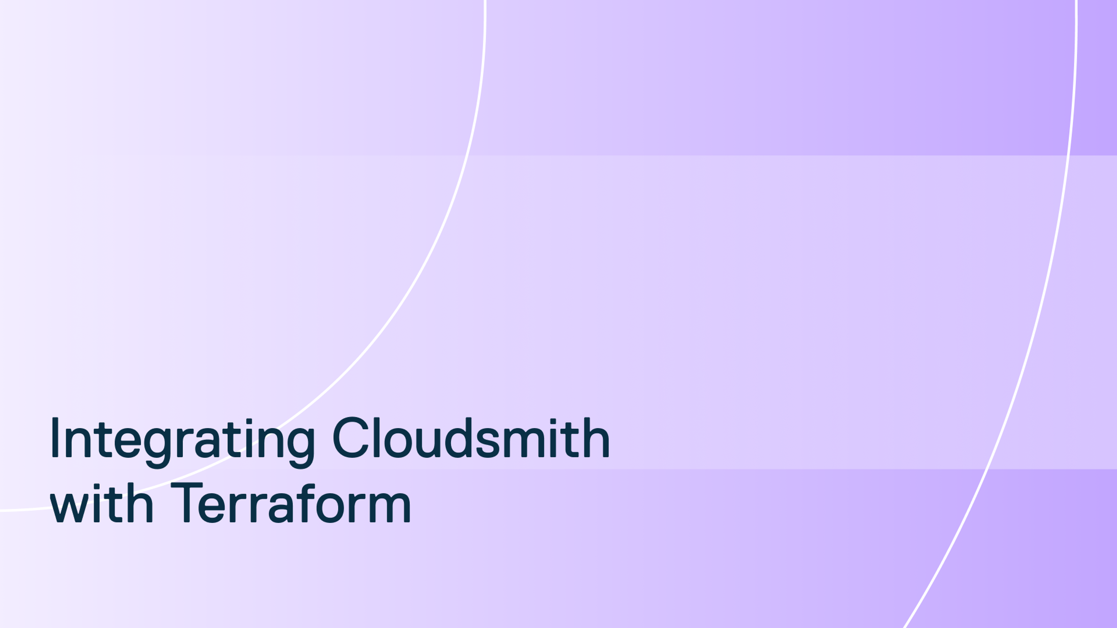 Provisioning Cloudsmith with Terraform