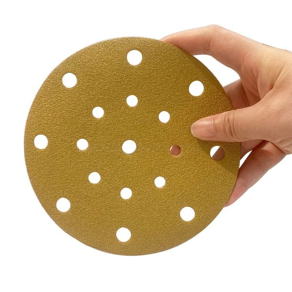 Industrial 6" Yellow Aluminum Oxide Sanding Disc (Hook & Loop) – OEM