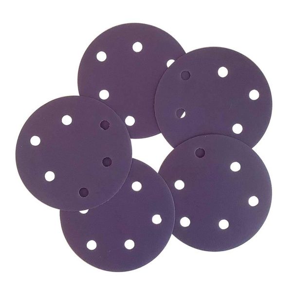 Industrial 6" Ceramic Sanding Disc with Hook & Loop (Multi-Hole) – OEM