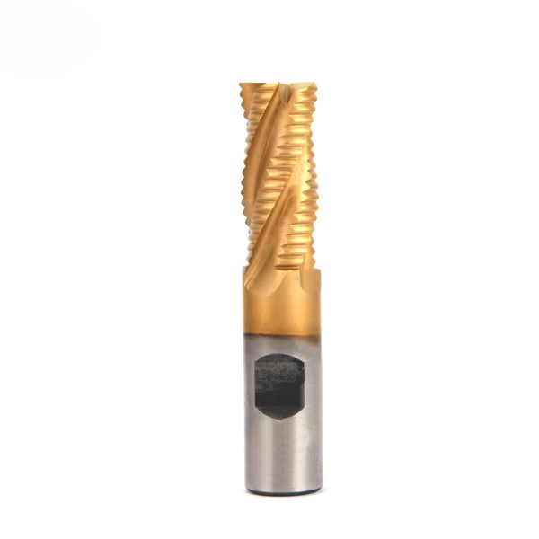 Industrial HSS-Co Roughing End Mill (TiN Coated) – OEM Sizes