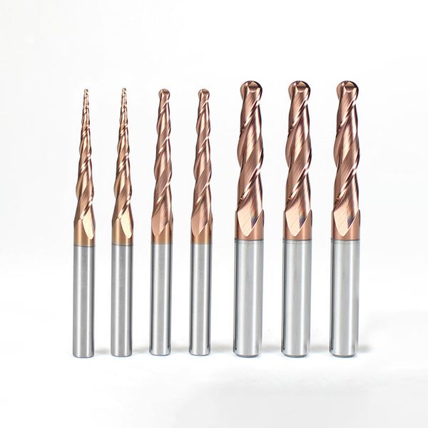 Industrial Solid Carbide Tapered Ball Nose Router Bit – OEM Sizes