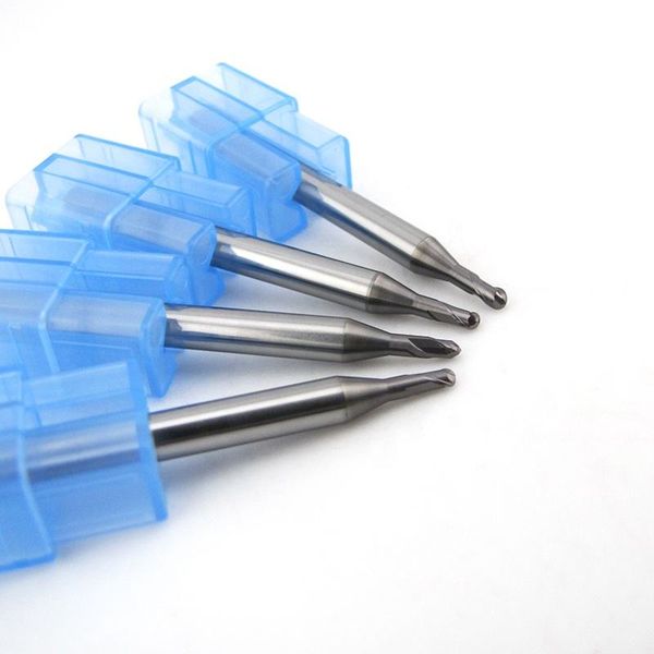 Industrial 2-Flute Micro Ball Nose End Mill (R0.05-R3.0mm) – OEM Custom