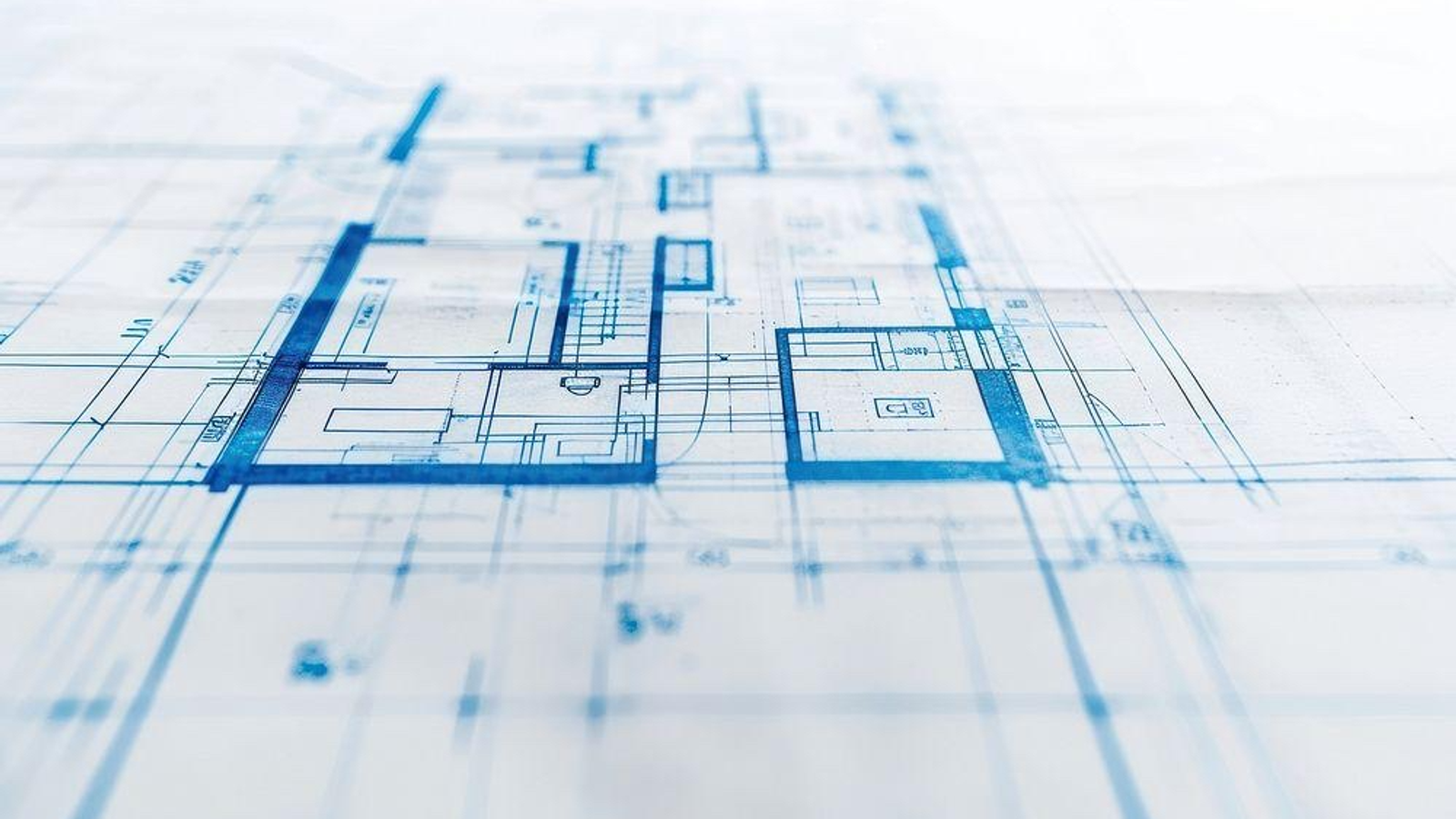 An architectural blueprint representing the planning stage of a project before final pricing