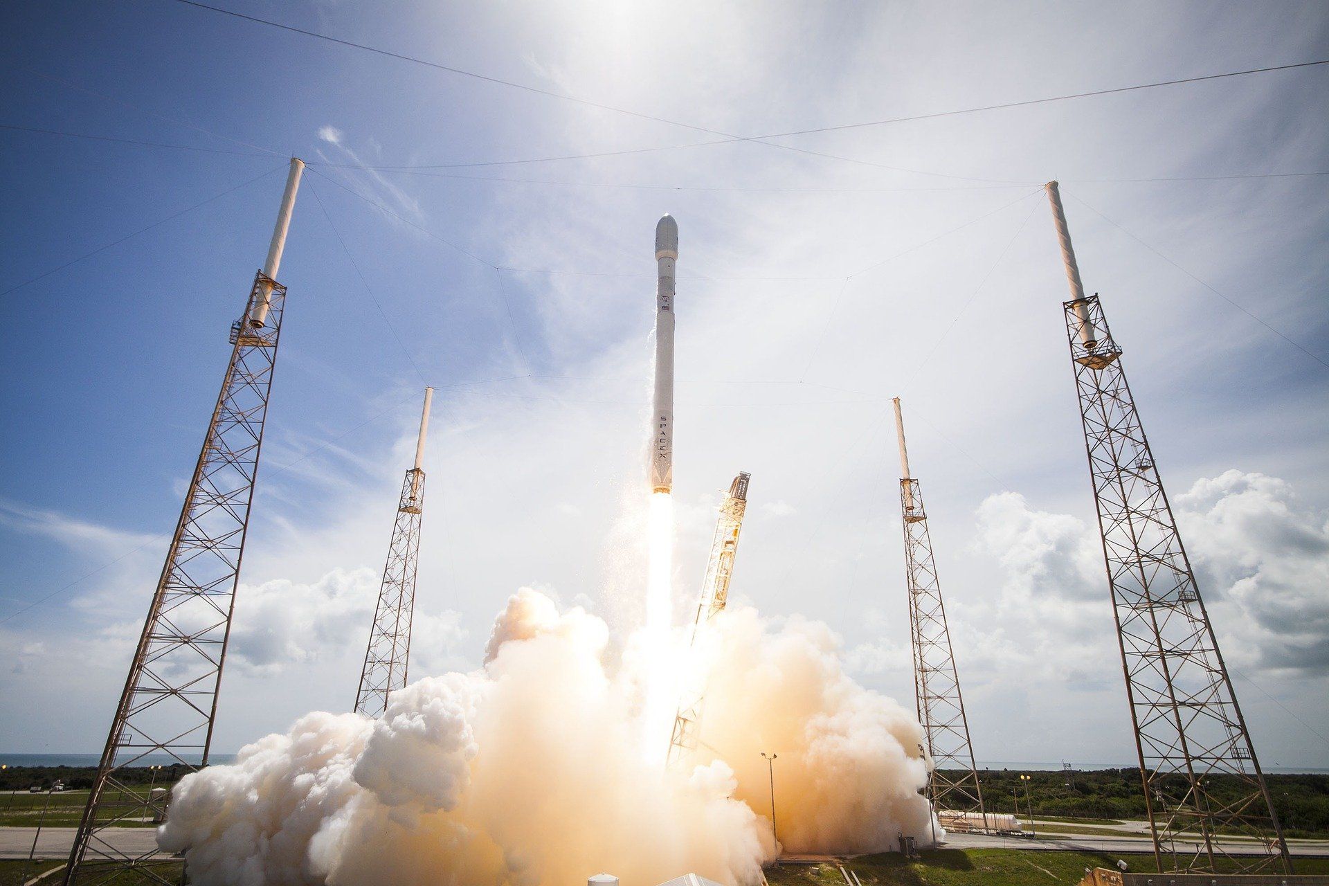 SpaceX Rakete beim Start