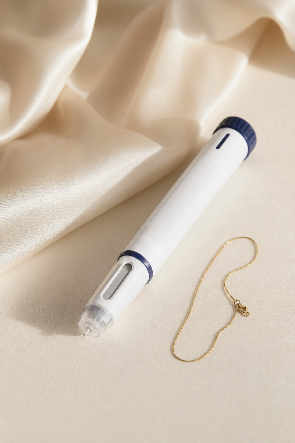GLP-1 weekly injectable pen used in Dr Samantha's weight loss programme at Nexus Aesthetic Singapore.