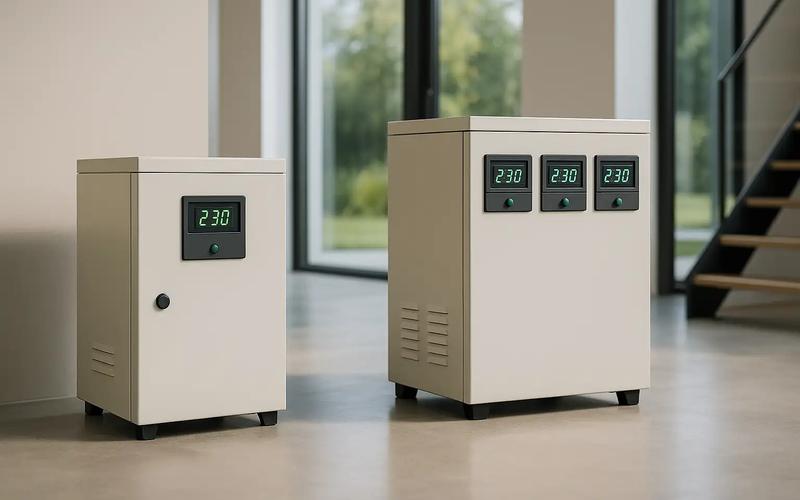 Imagine cu Stabilizator Monofazic in comparație cu Stabilizator Trifazic